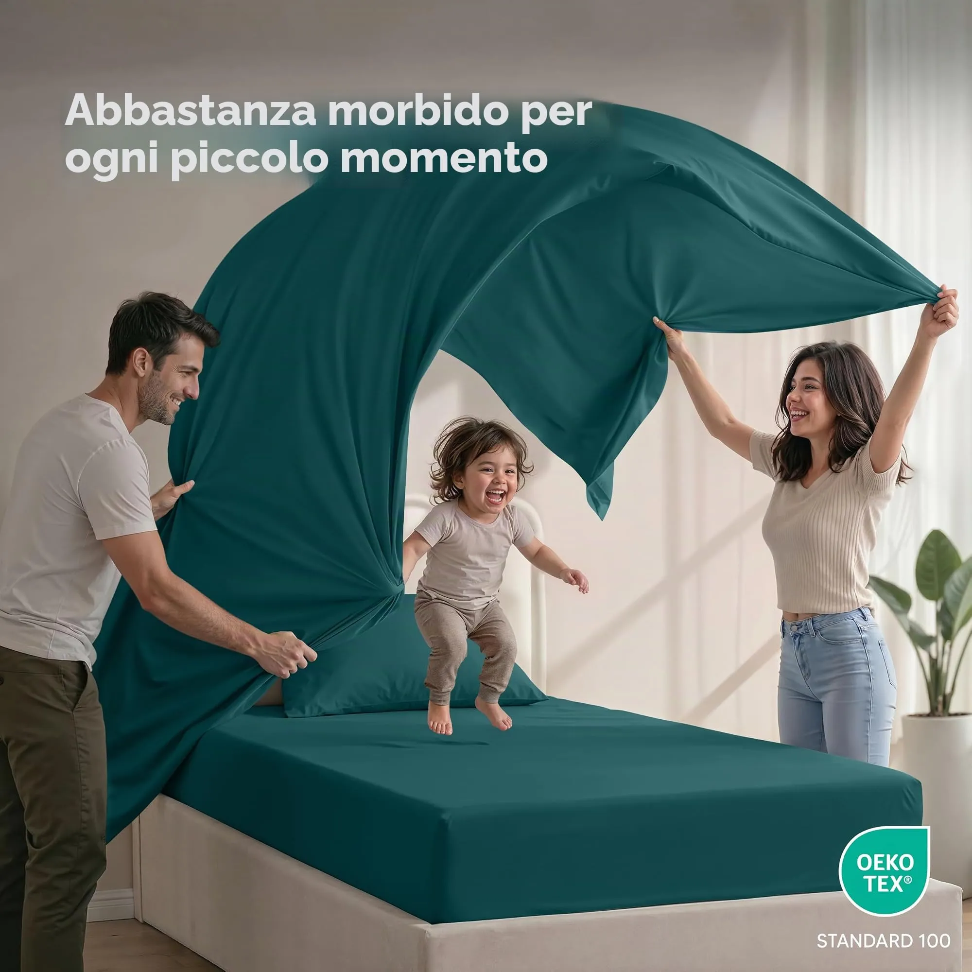 Utopia Bedding Set di lenzuola per letto singolo, 3 pezzi, Verde Acqua, USA Twin - immagine 5