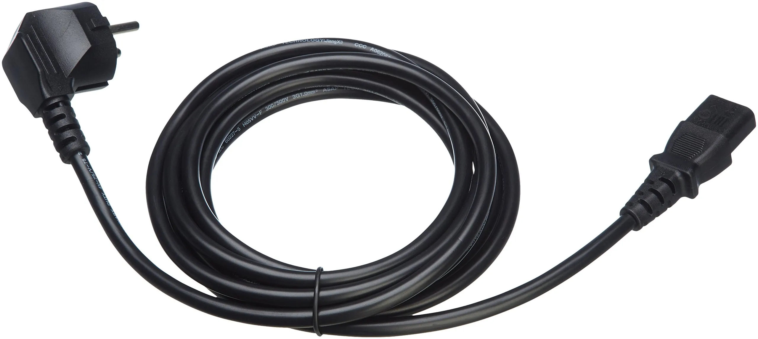 Amazon Basics Cavo di Alimentazione CEE 7/7 a IEC320C13, 3 m, Nero - immagine 4