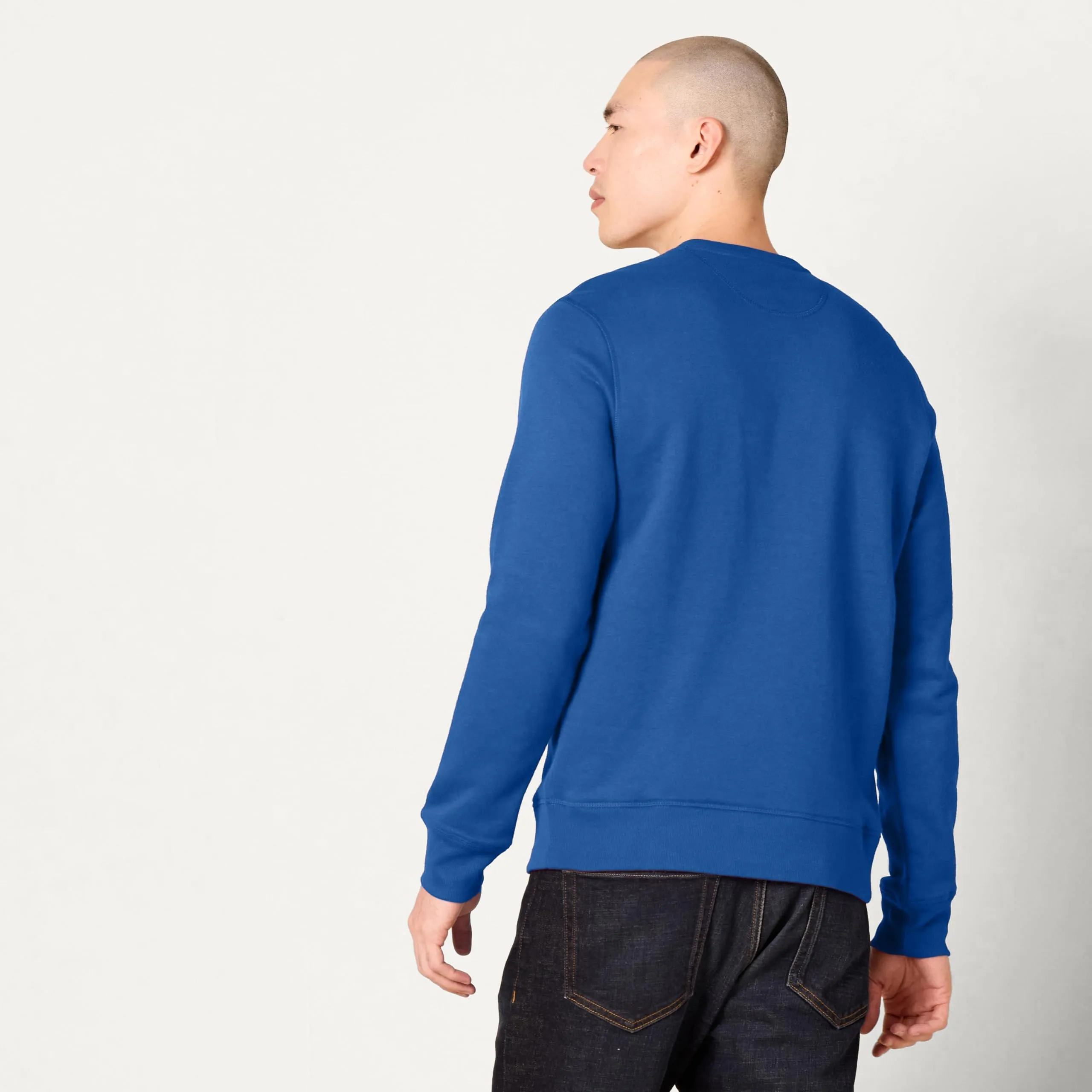 Amazon Essentials Felpa girocollo in pile Uomo, Blu Puntinato, XL - immagine 3