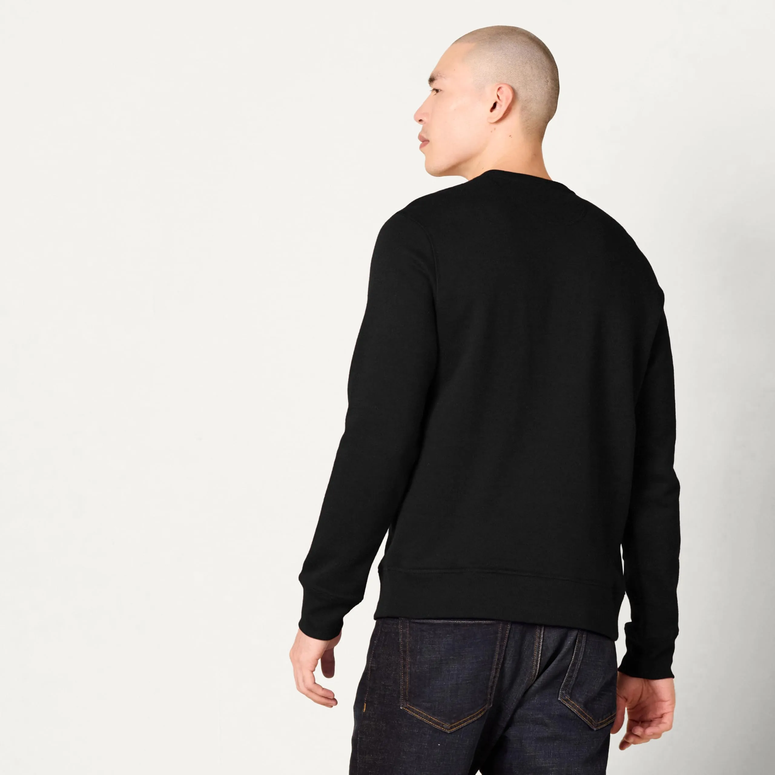 Amazon Essentials Felpa girocollo in pile Uomo, Nero, L - immagine 2