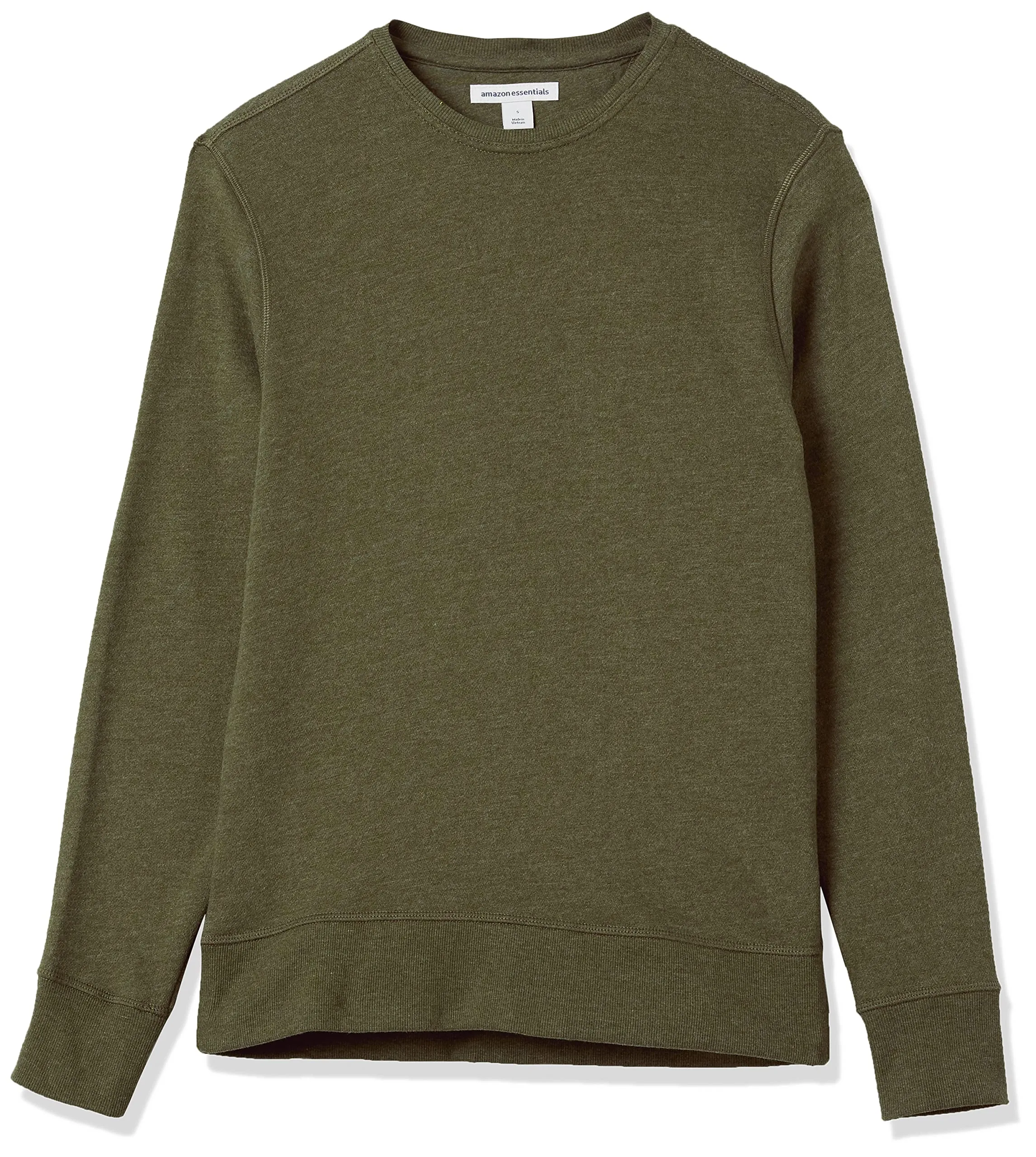 Amazon Essentials Felpa girocollo in pile Uomo, Verde Oliva Puntinato, XXL - immagine 6