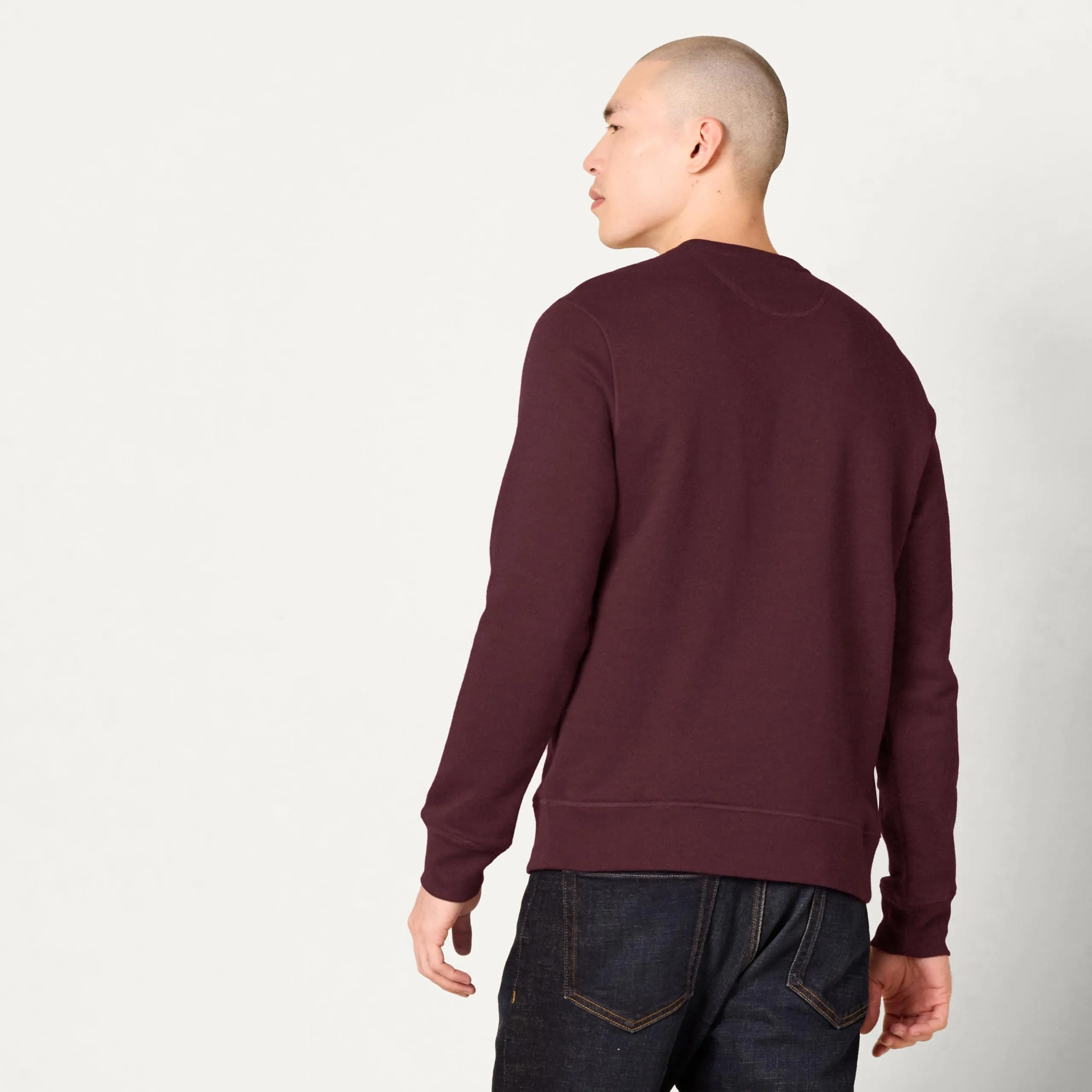 Amazon Essentials Felpa Girocollo in Pile Uomo, Bordeaux, XS - immagine 3