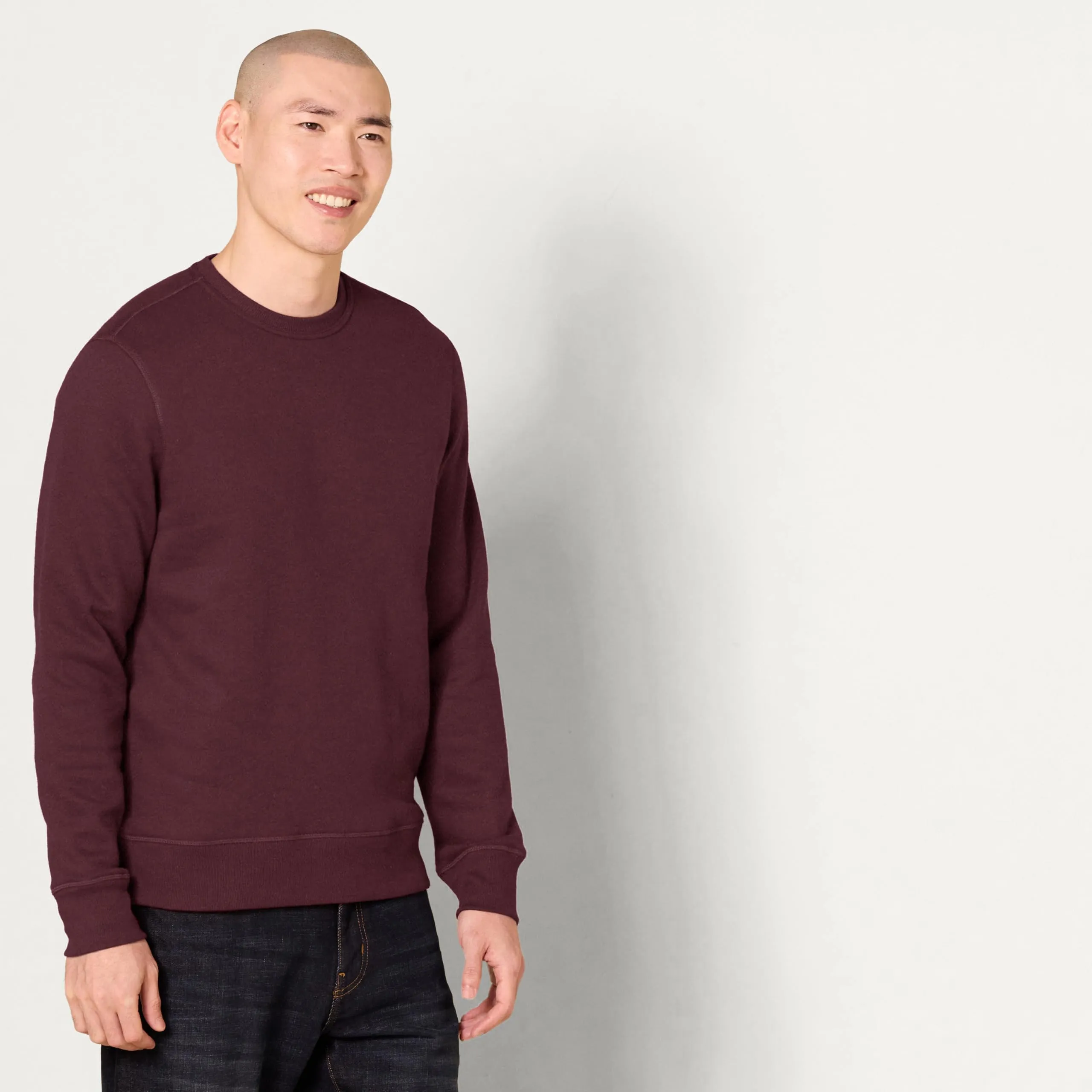 Amazon Essentials Felpa girocollo in pile Uomo, Bordeaux, XL - immagine 2