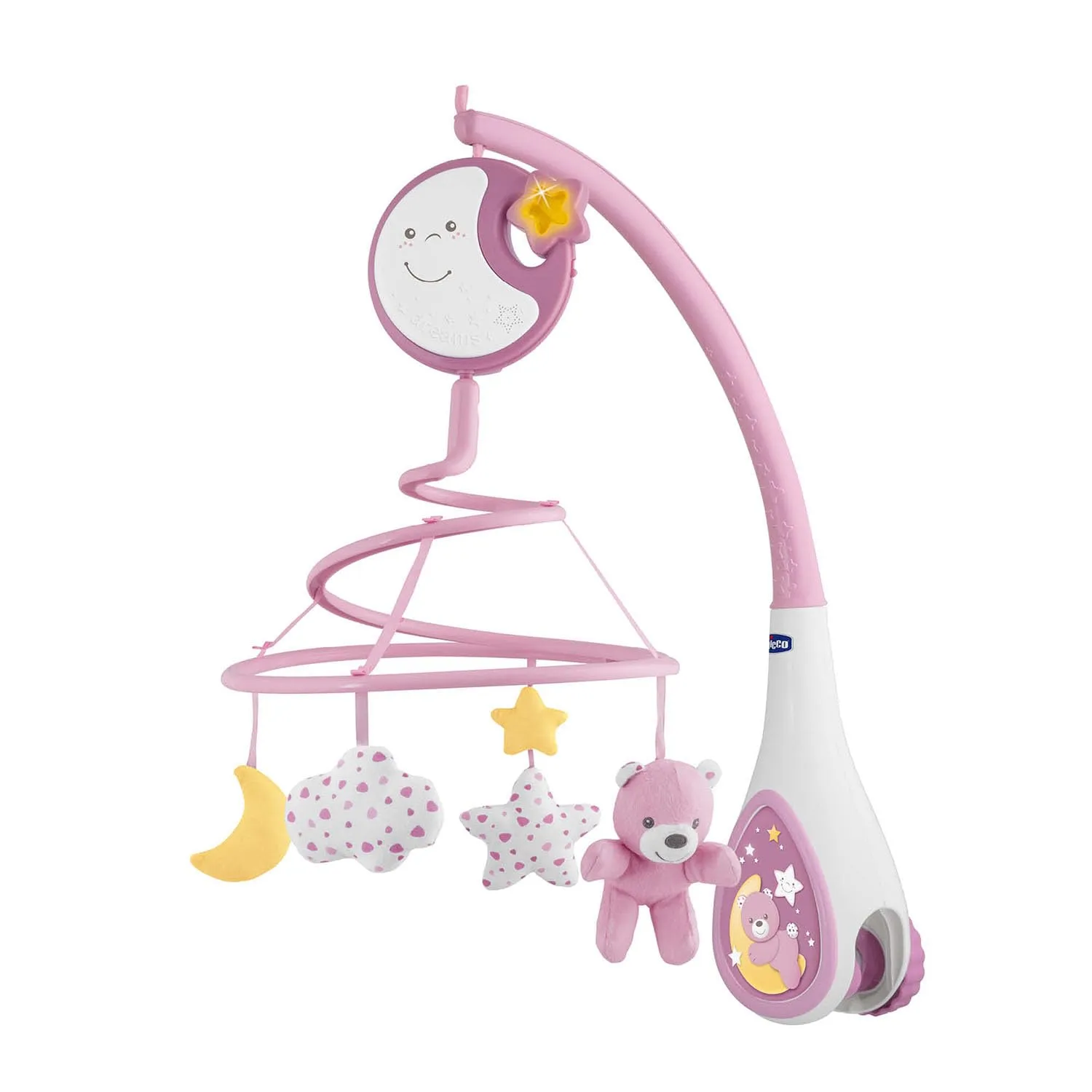 Chicco Next2Dreams Giostrina Neonato 3in1 con Carillon Elettronico, Rosa - immagine 1