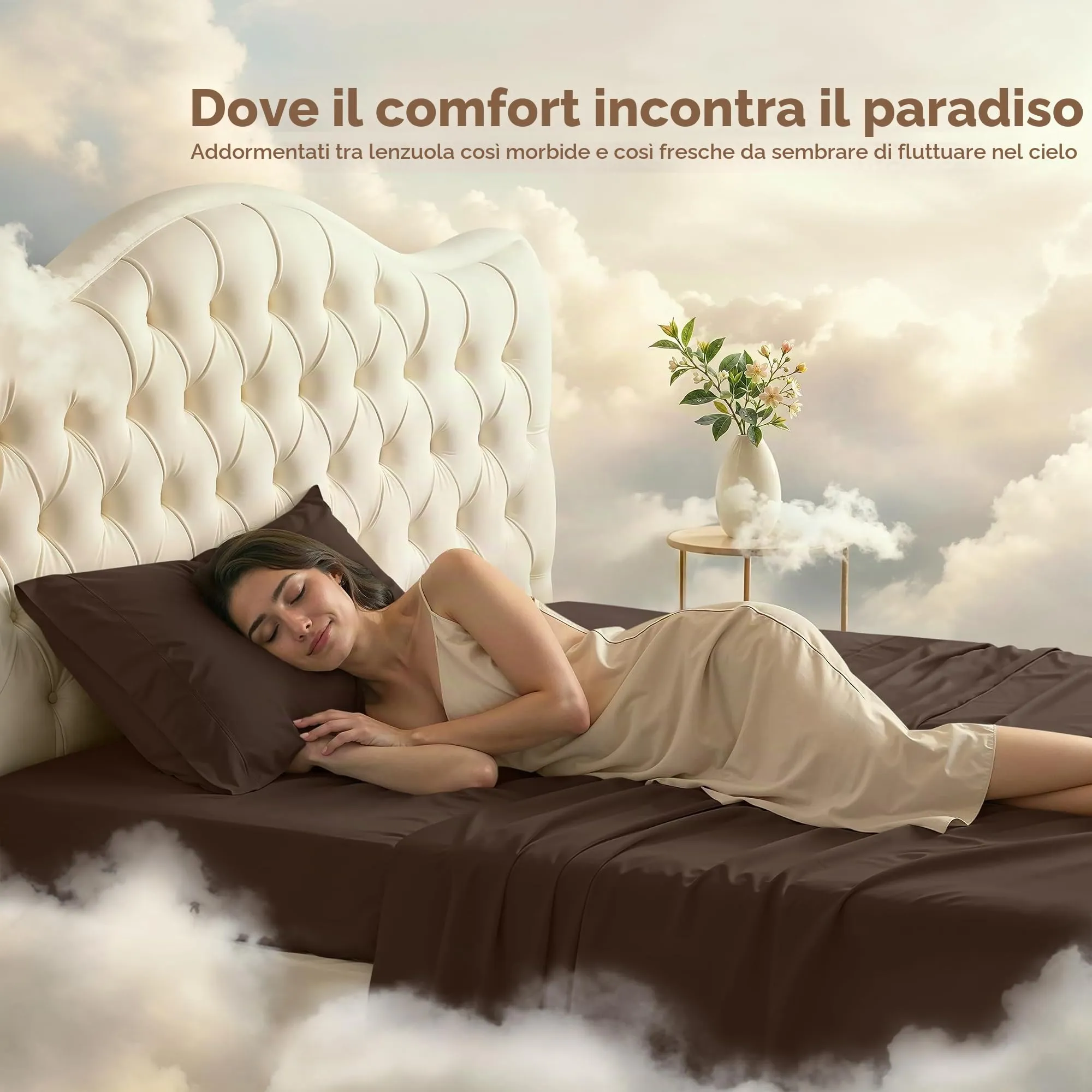 Utopia Bedding Set di lenzuola per letto singolo, 3 pezzi, Marrone, USA Twin - immagine 4