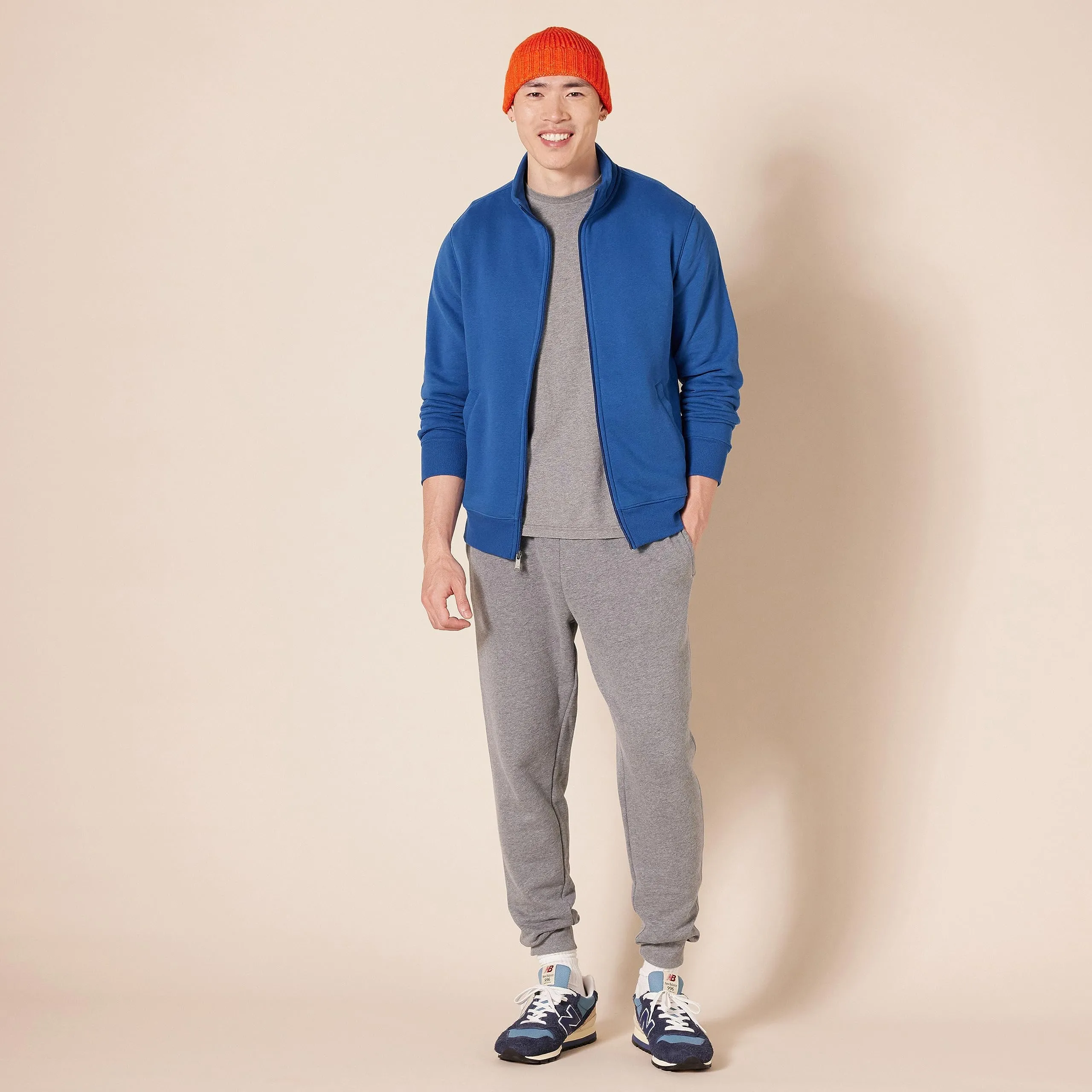 Amazon Essentials Maglione in Pile con Zip Integrale Uomo, Blu, XL - immagine 5