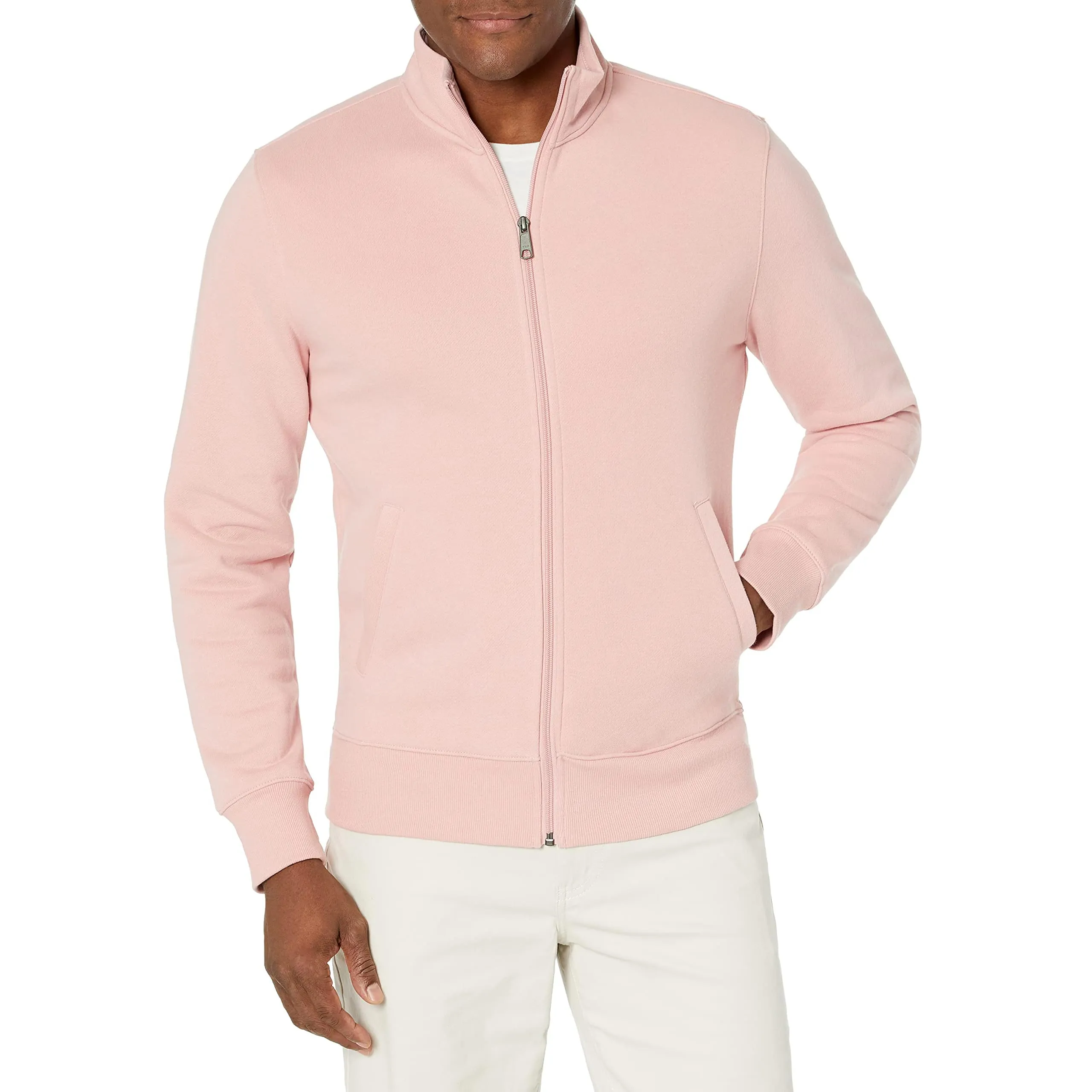 Amazon Essentials Maglione in Pile con Zip Integrale, Rosa, XS - immagine 1