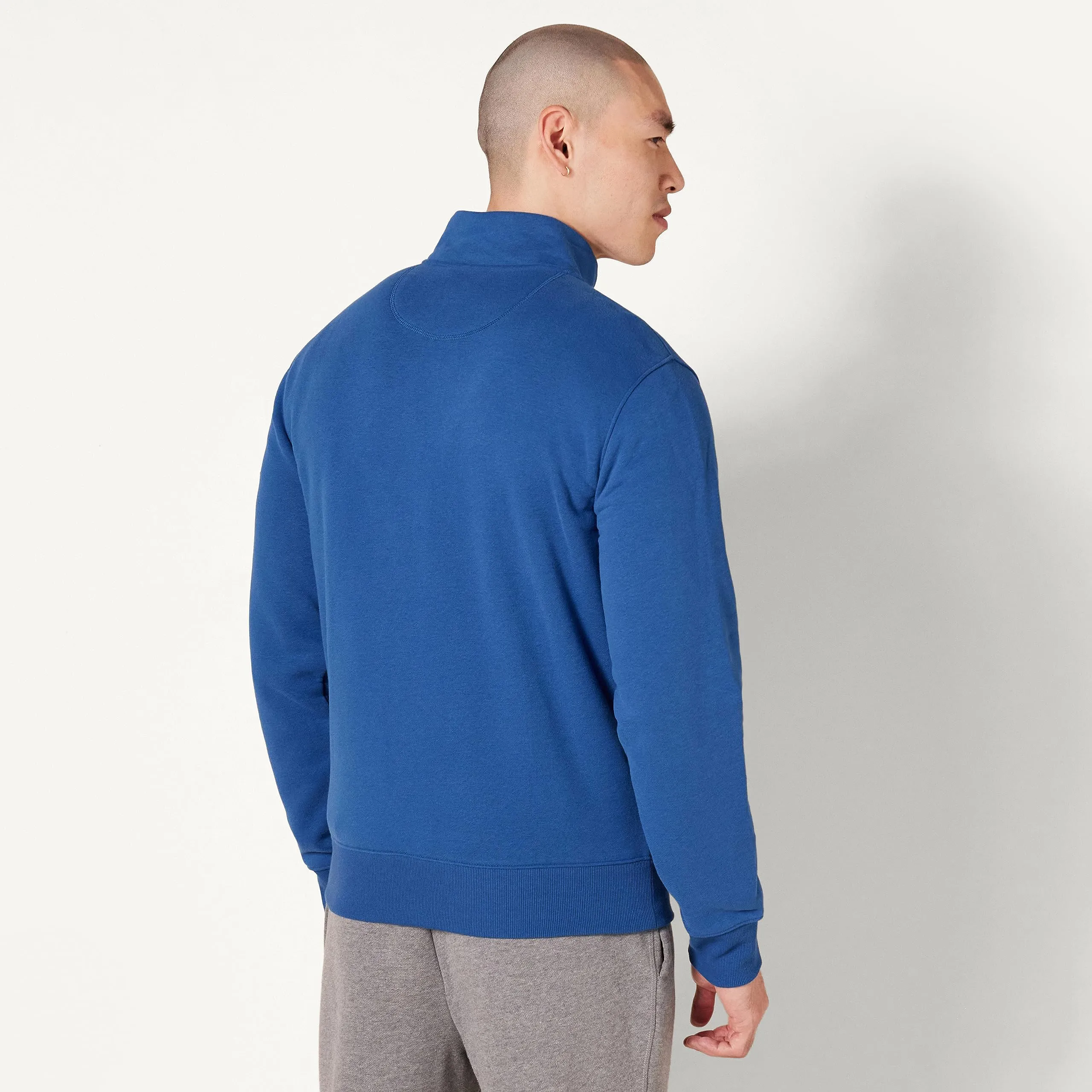 Amazon Essentials Maglione in Pile con Zip Integrale Uomo, Blu, L - immagine 2
