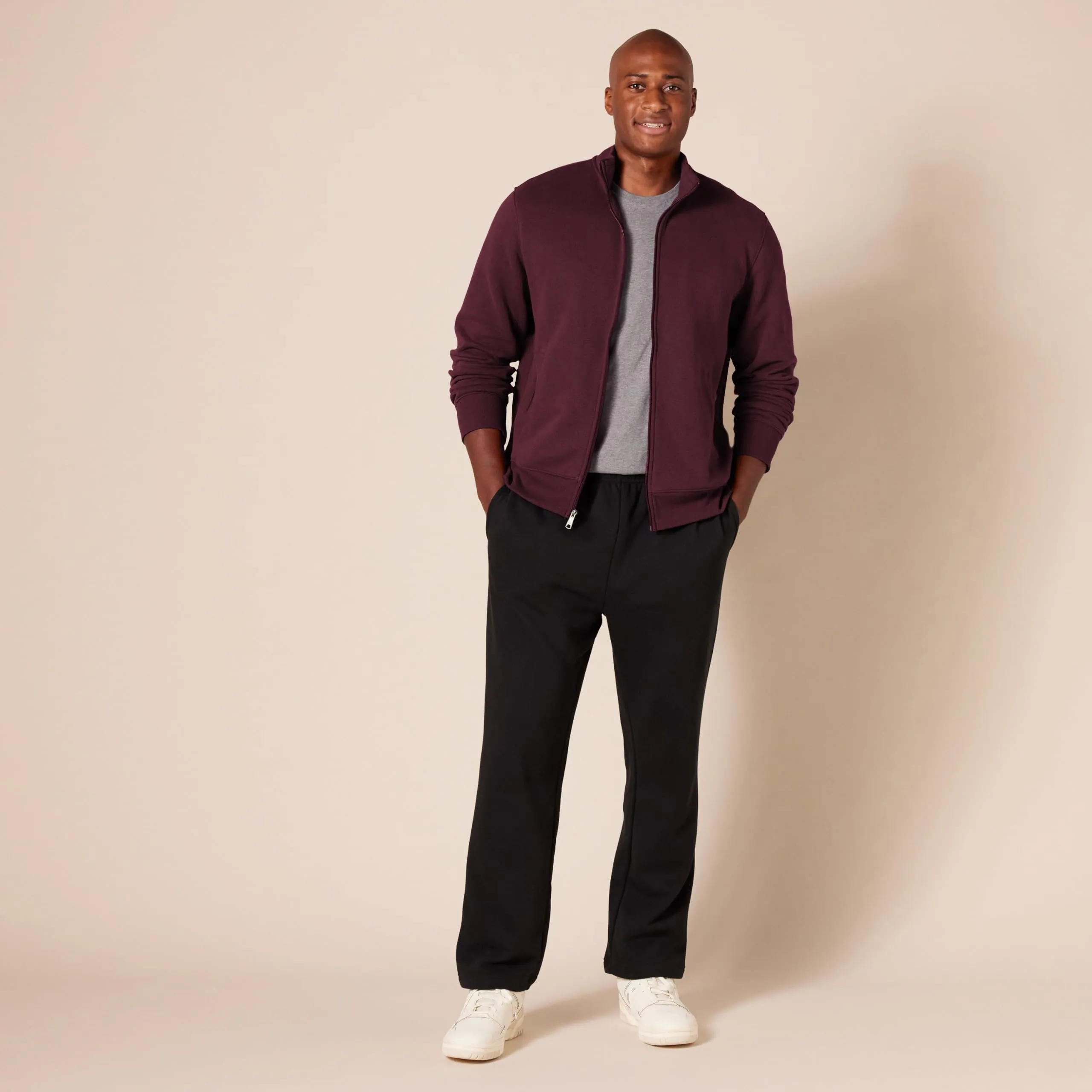 Amazon Essentials Maglione in Pile con Zip Integrale Uomo, Bordeaux, XL - immagine 8