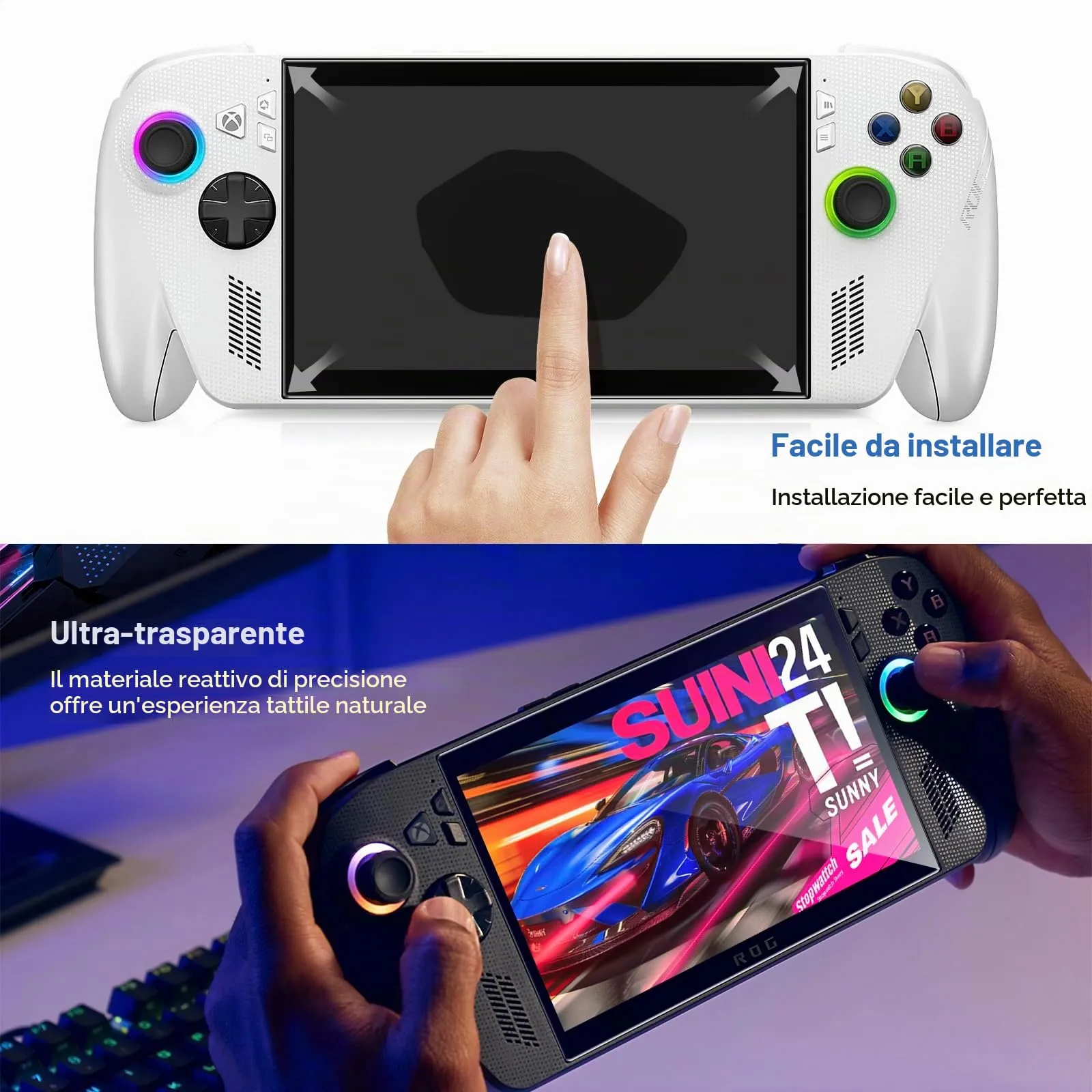 iVoler Pellicola Vetro Temperato per ROG Ally / ROG Ally X Handheld 2025, 3 Pezzi - immagine 4