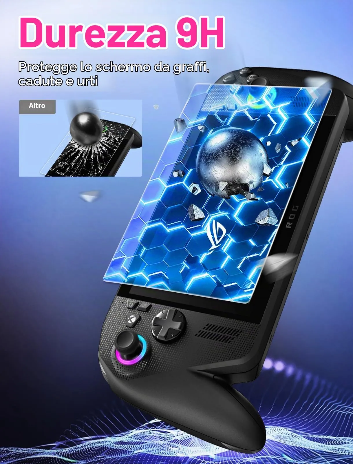 iVoler Pellicola Vetro Temperato per ROG Ally / ROG Ally X Handheld 2025, 3 Pezzi - immagine 5