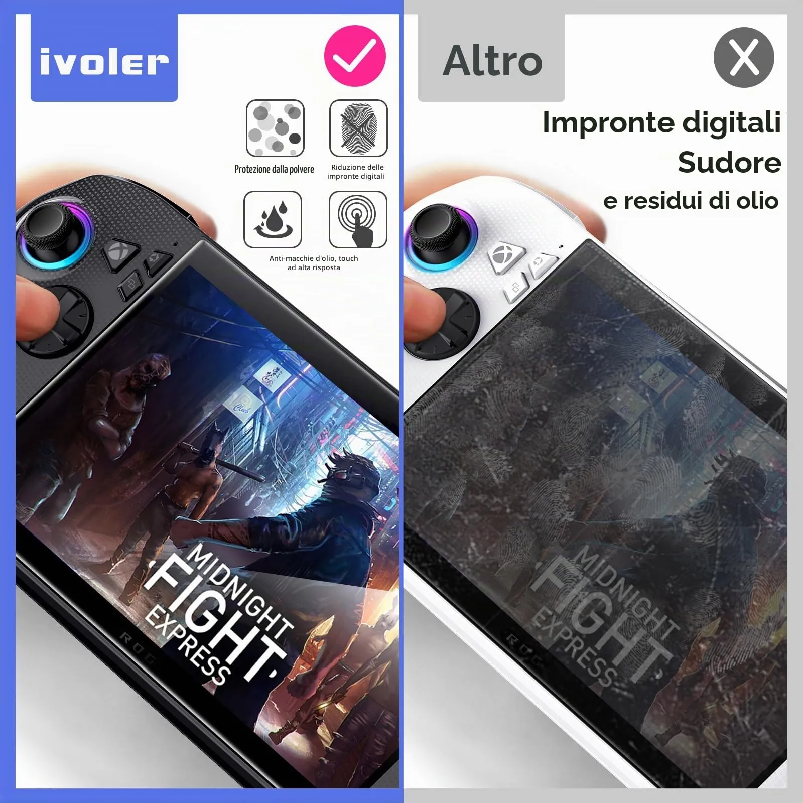iVoler Pellicola Vetro Temperato per ROG Ally / ROG Ally X Handheld 2025, 3 Pezzi - immagine 7