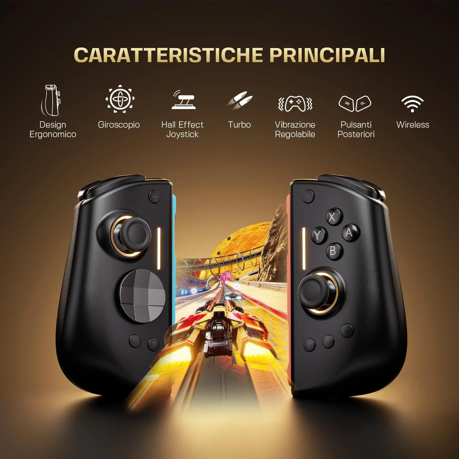 NYXI Hyperion 3 Wireless Controller for Switch 2, Hall Effect Joysticks, Mechanical Buttons, 9-Axis Gyroscope, Programmable Back Buttons, Ergonomic Design - immagine 4