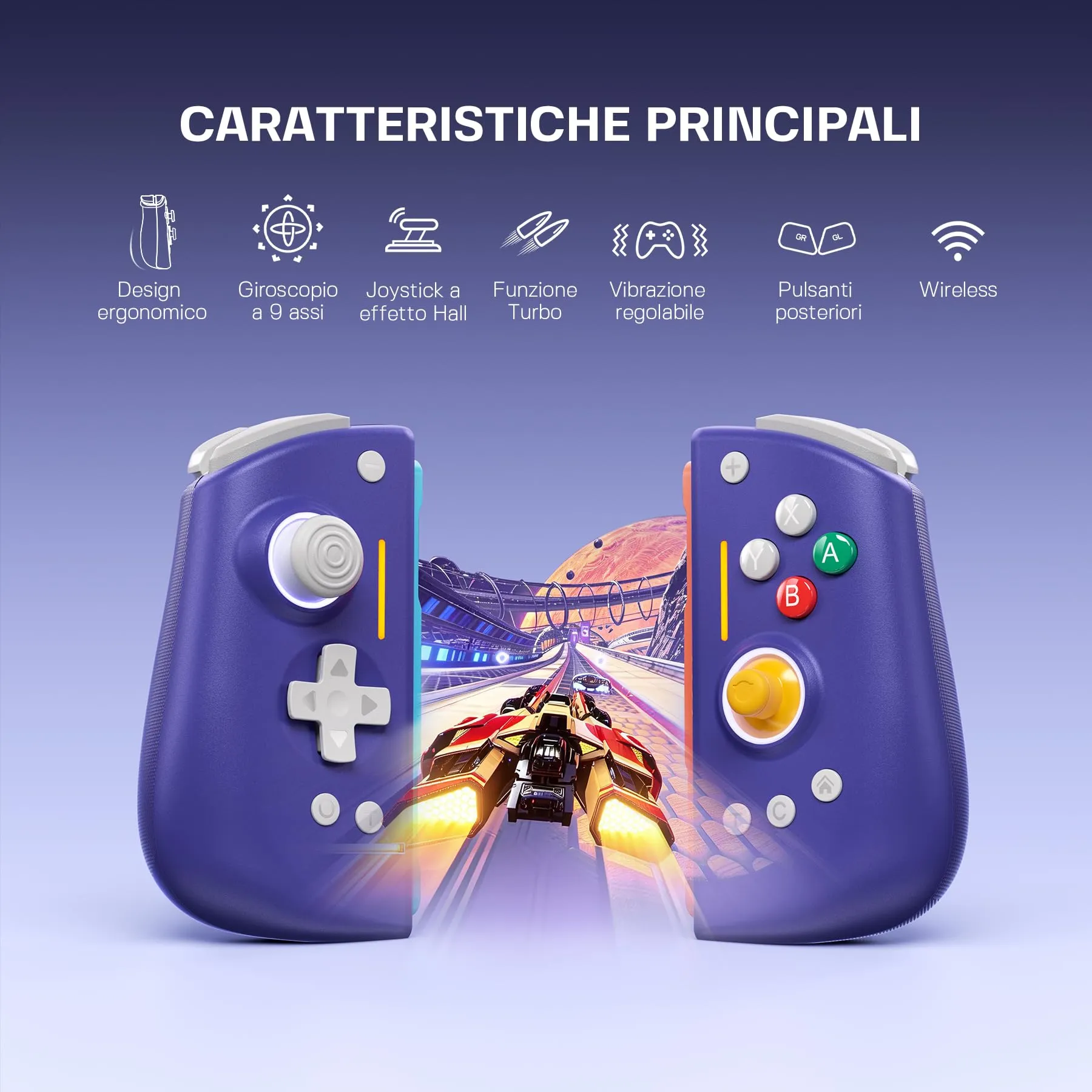 NYXI Hyperion 3 Wireless Controller for Switch 2, Hall Effect Joysticks, Mechanical Buttons, 9-Axis Gyroscope, Programmable Back Buttons, Ergonomic Design - immagine 2