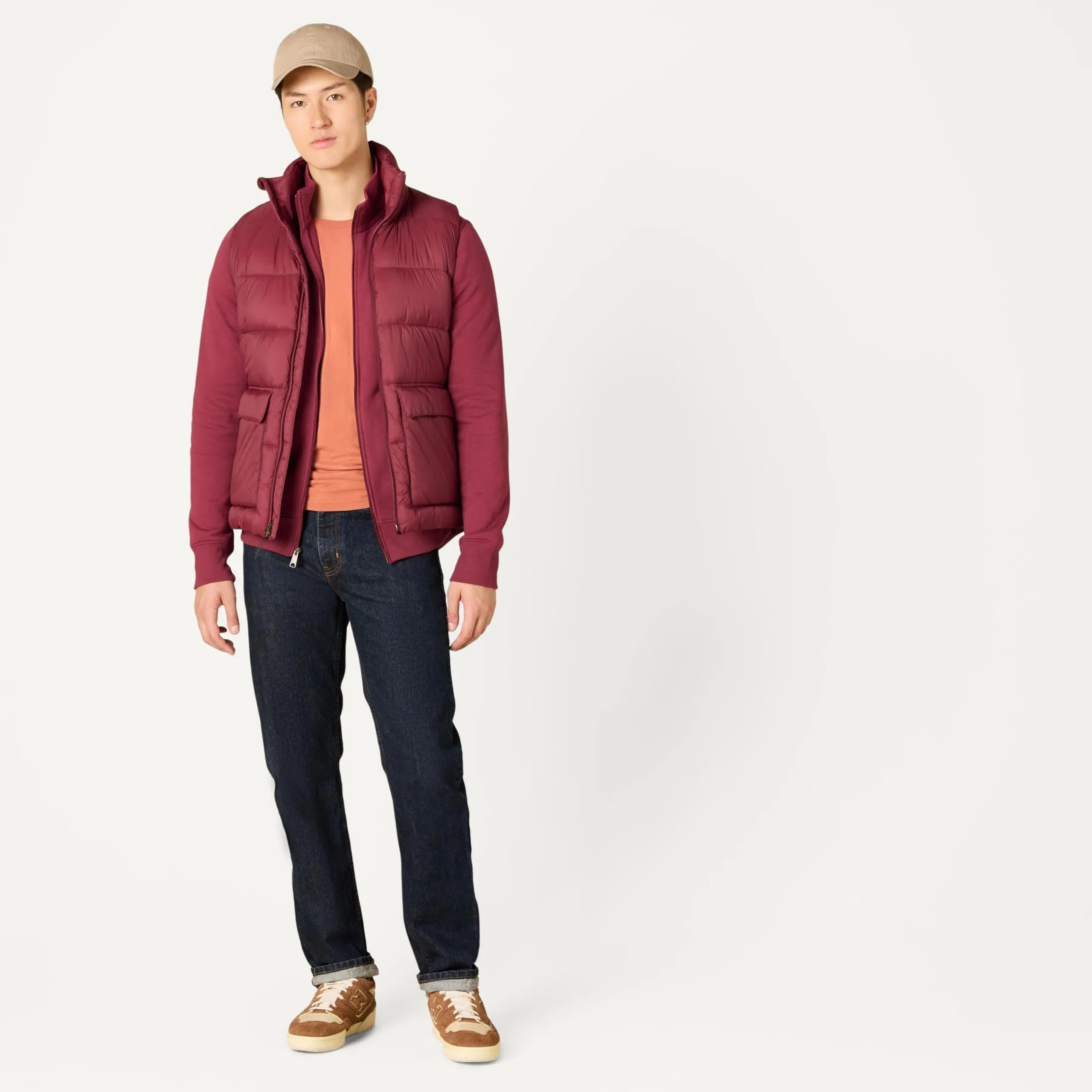 Amazon Essentials Maglione in Pile con Zip Integrale, Rosso, L - immagine 5