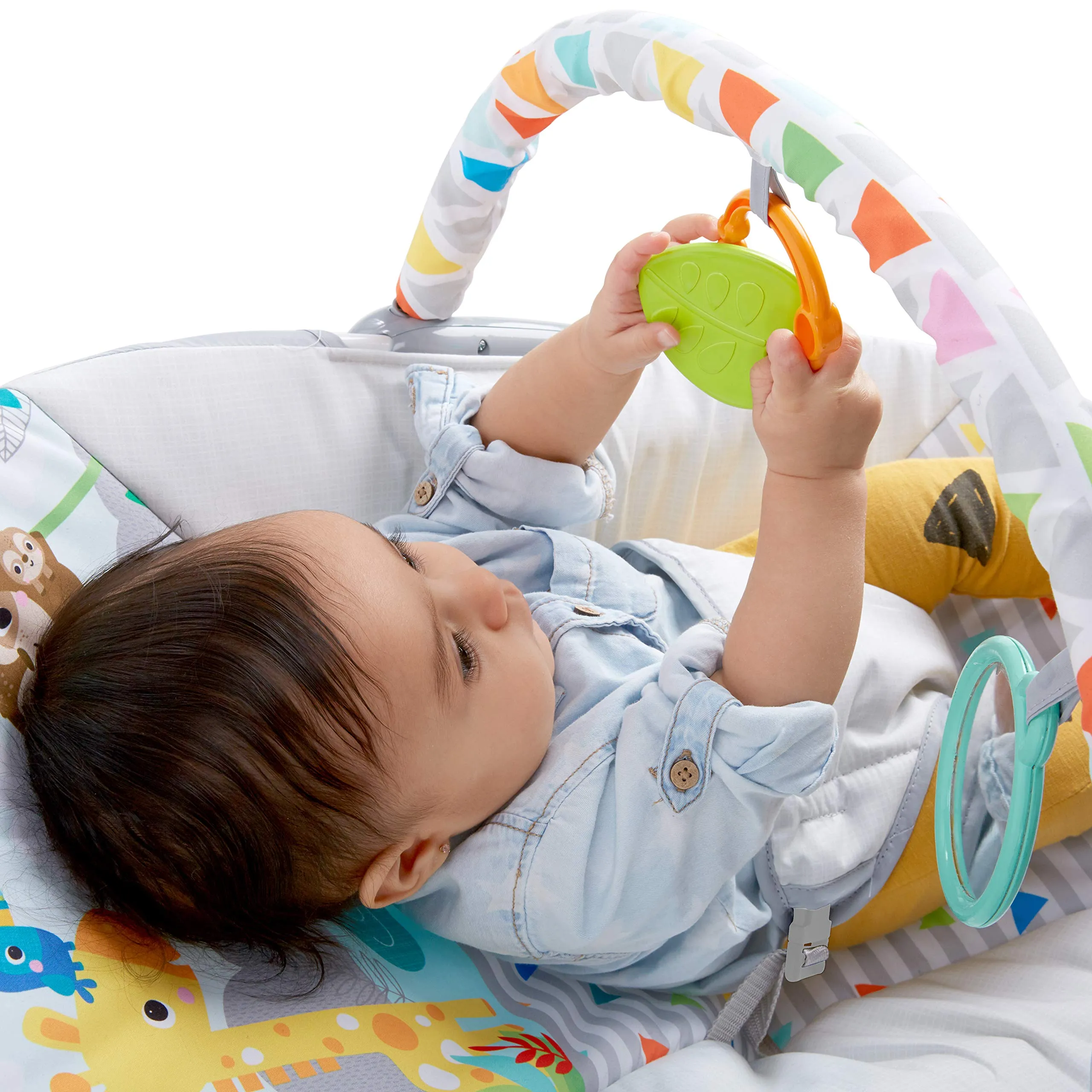 Bright Starts Seggiolino Vibrante Rilassante Safari Fun, 0-6 Mesi fino a 9 kg - immagine 8