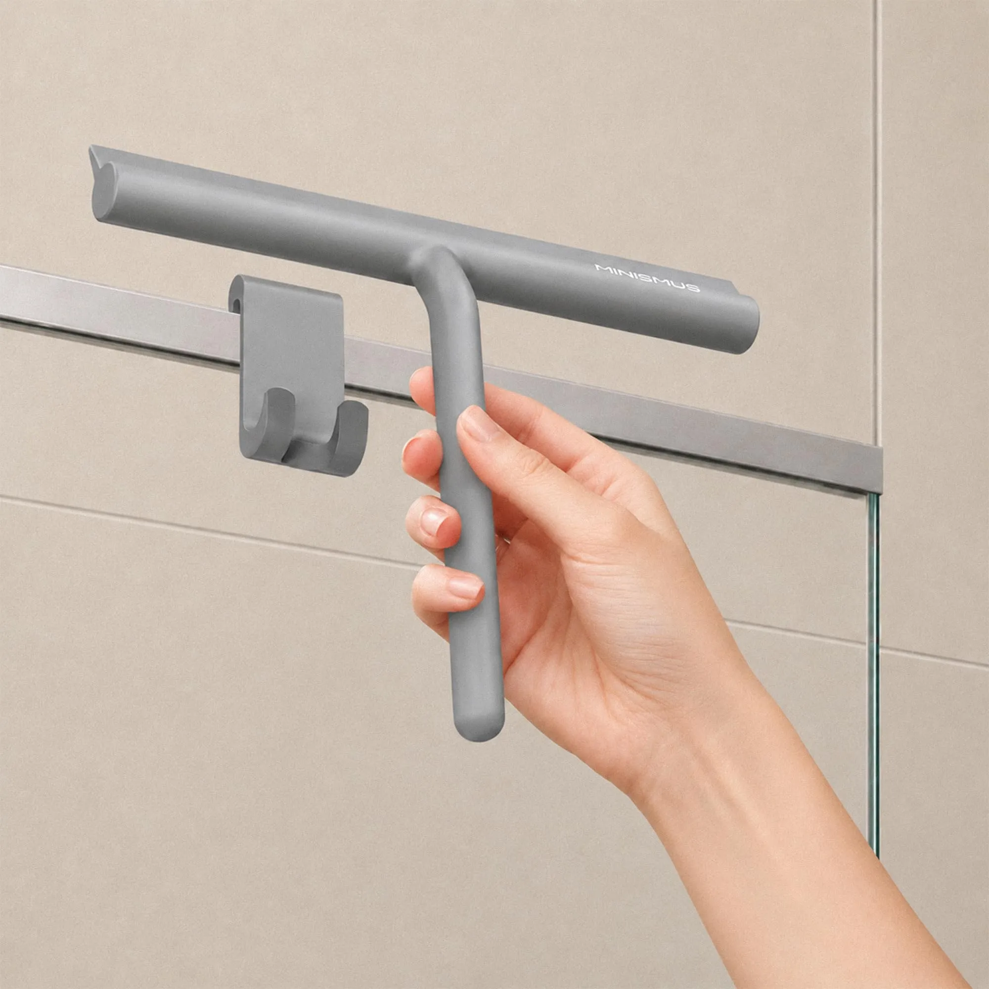 Minismus Tergivetro in Silicone per Doccia, Vetri e Specchi, 21 cm - Grigio - immagine 5