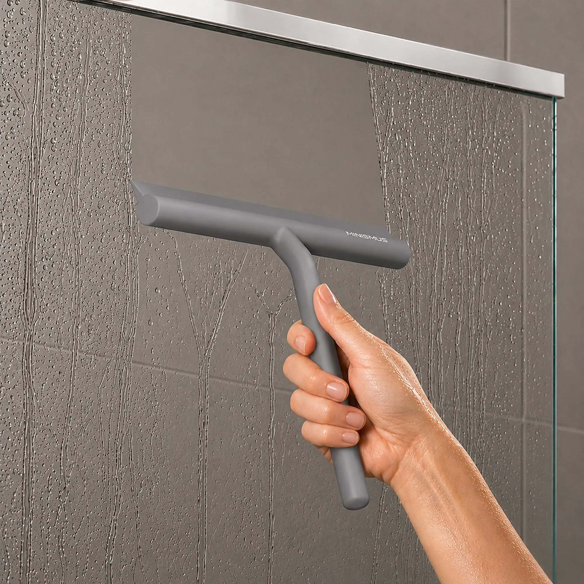 Minismus Tergivetro in Silicone per Doccia, Vetri e Specchi, 21 cm - Grigio - immagine 7