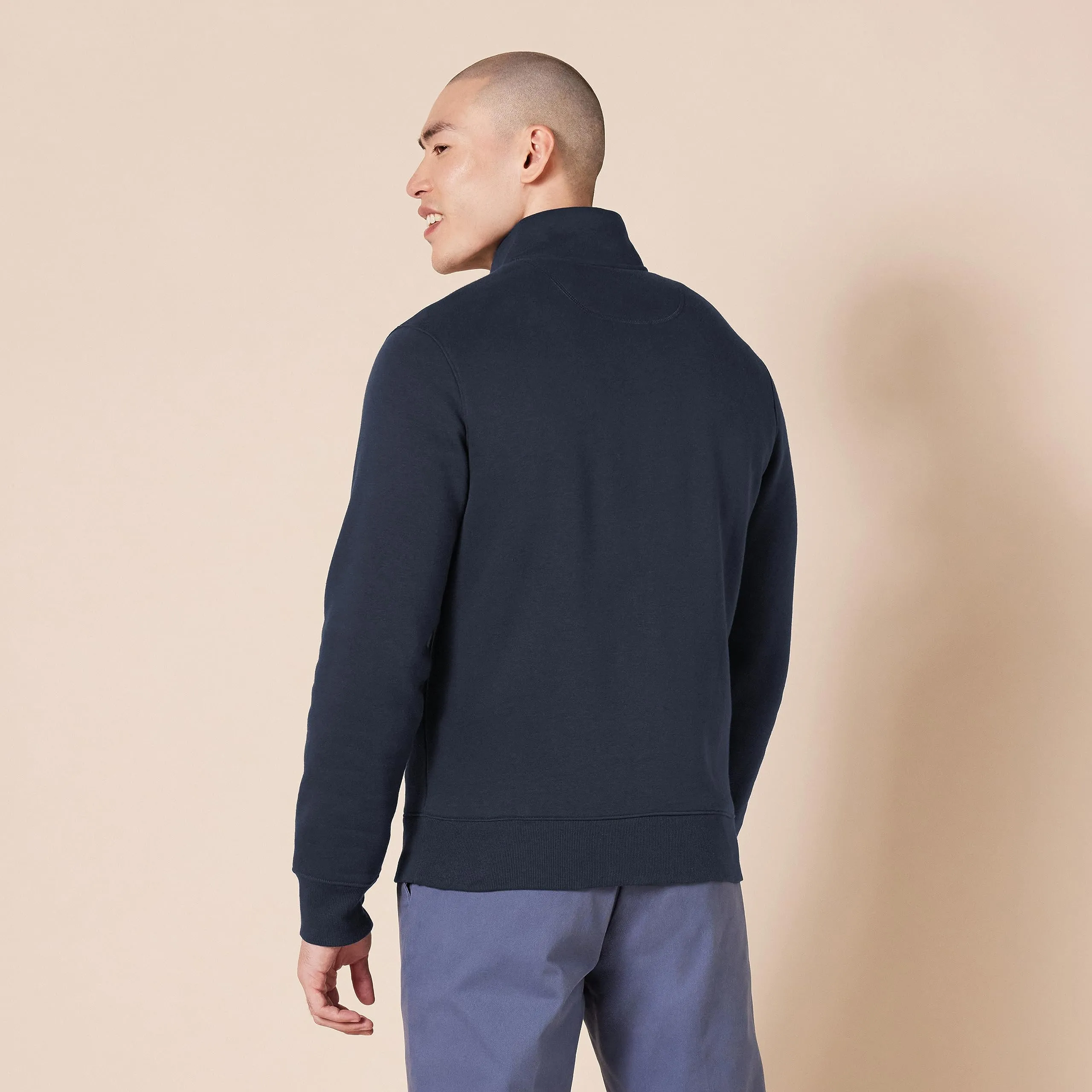 Amazon Essentials Maglione in Pile con Zip Integrale Uomo, Blu Marino, XXL - immagine 2