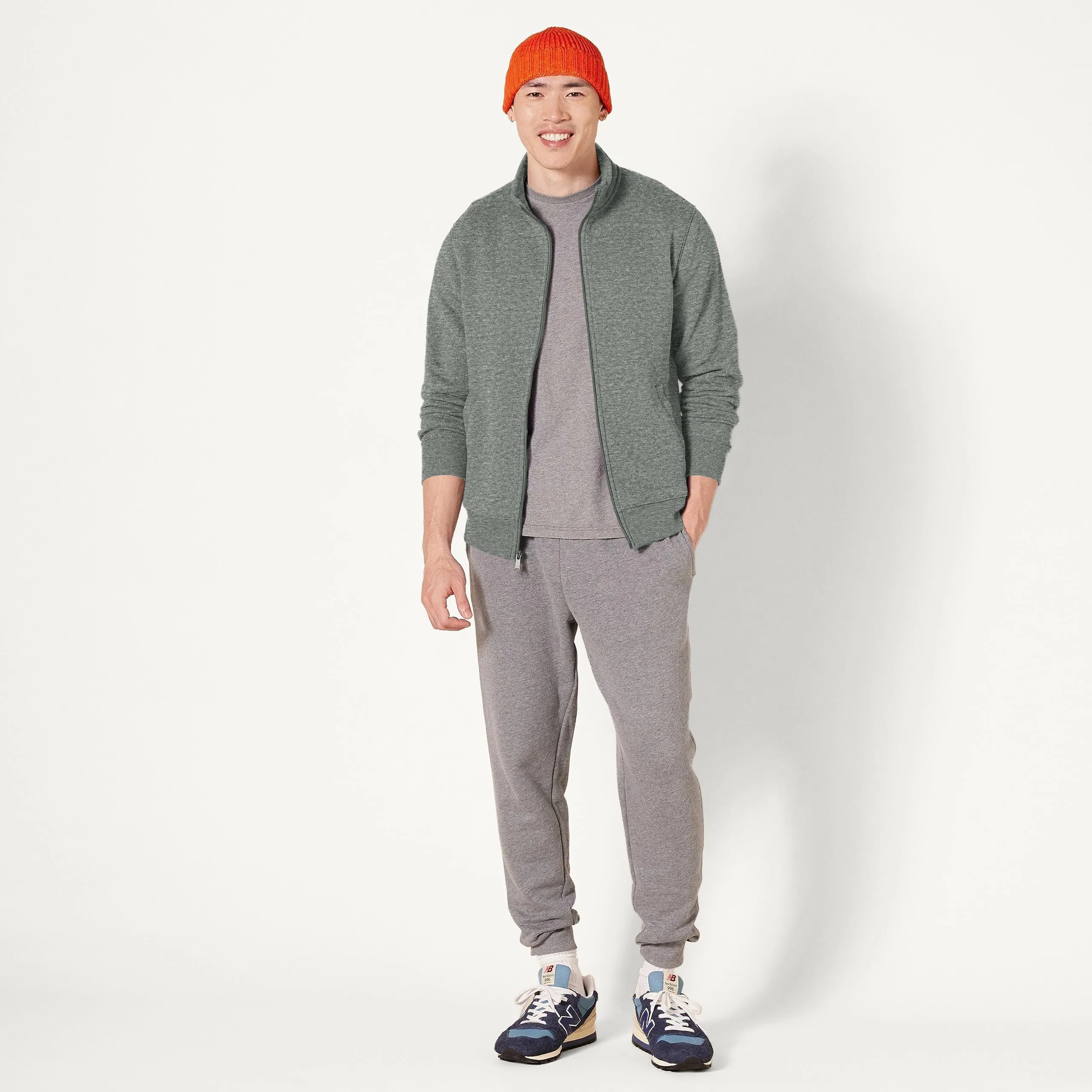 Amazon Essentials Maglione in Pile con Zip Integrale, Grigio Medio Puntinato, XS - immagine 4