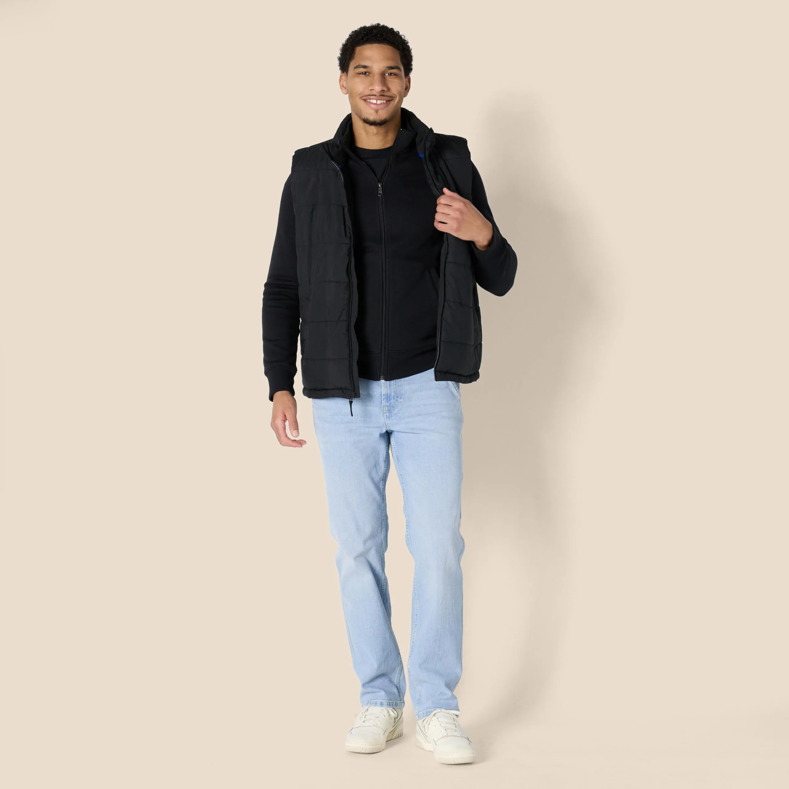 Amazon Essentials Maglione in Pile con Zip Integrale, Nero, M - immagine 4
