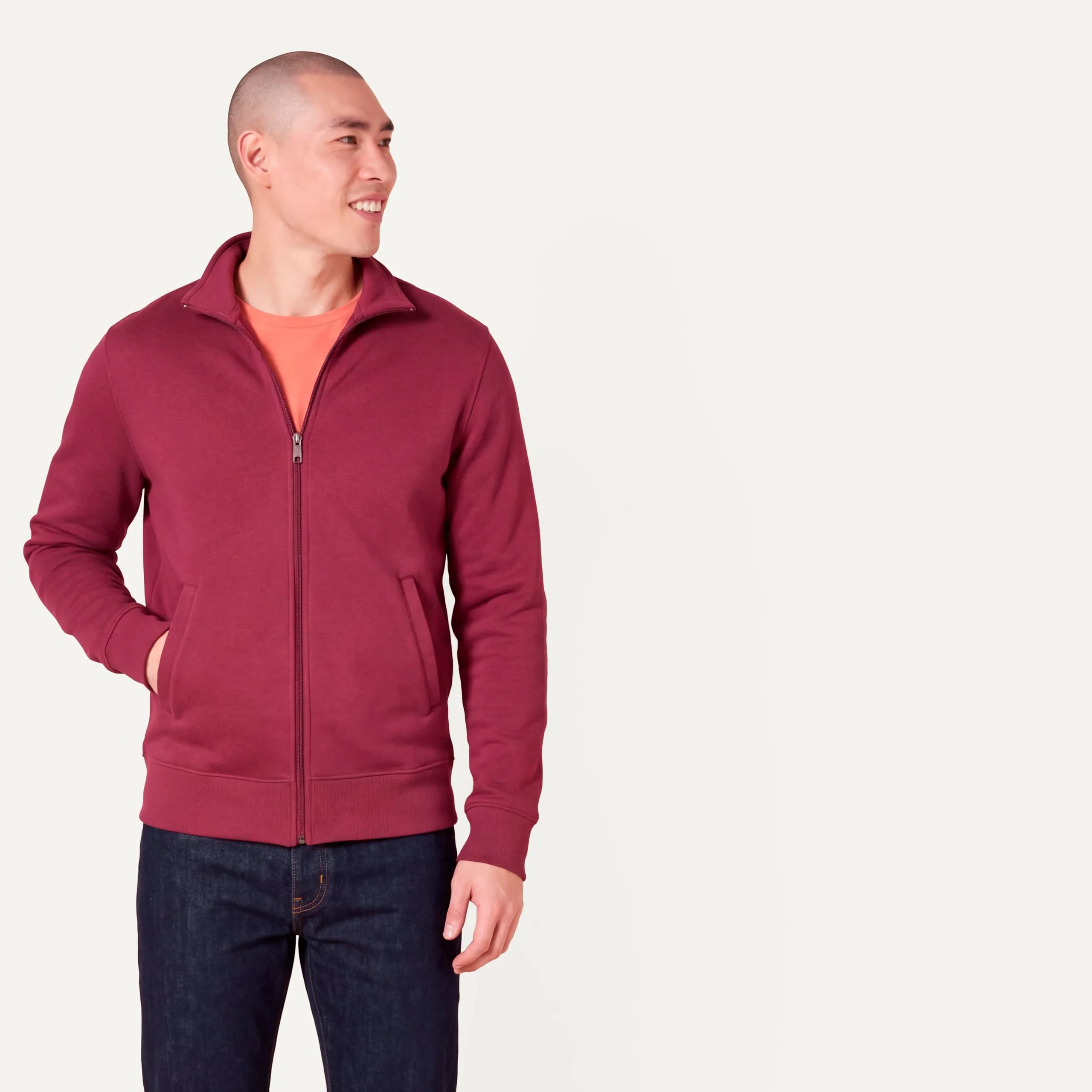 Amazon Essentials Maglione in Pile con Zip Integrale, Rosso, XXL - immagine 2