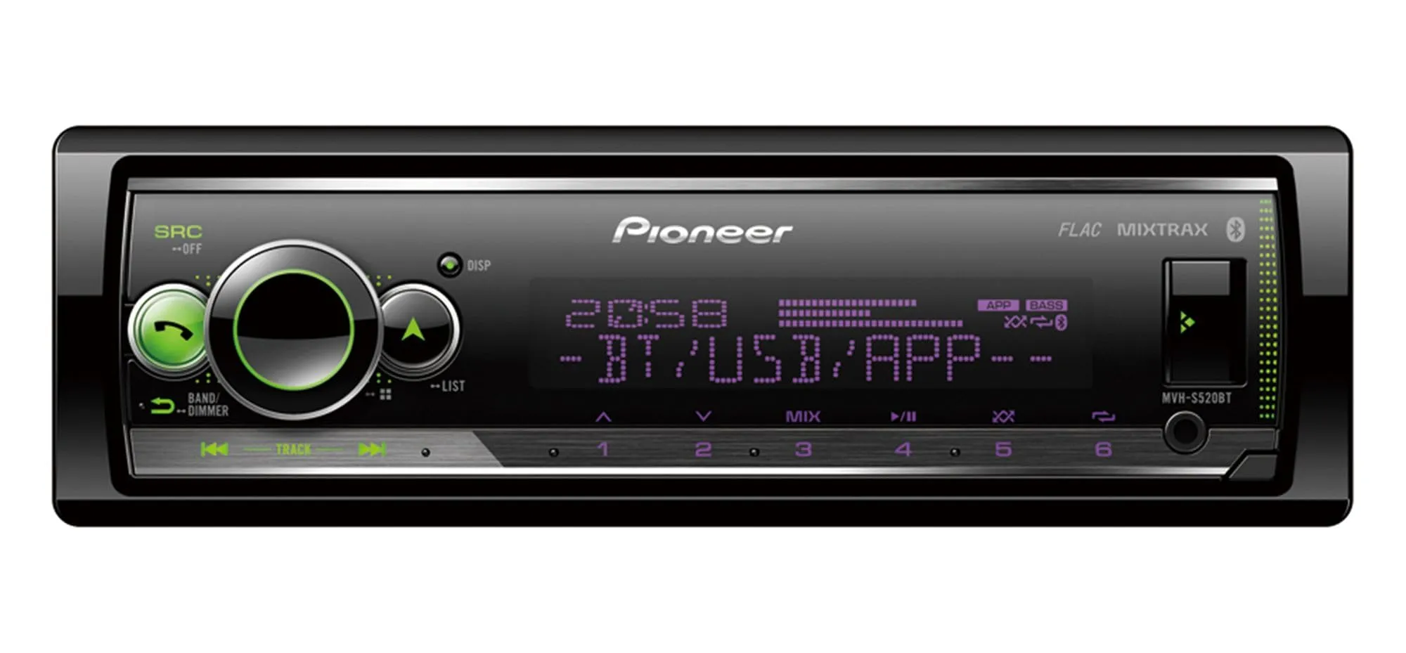 Pioneer MVH-S520BT Autoradio 1-DIN Bluetooth USB AUX Smart Sync - immagine 2