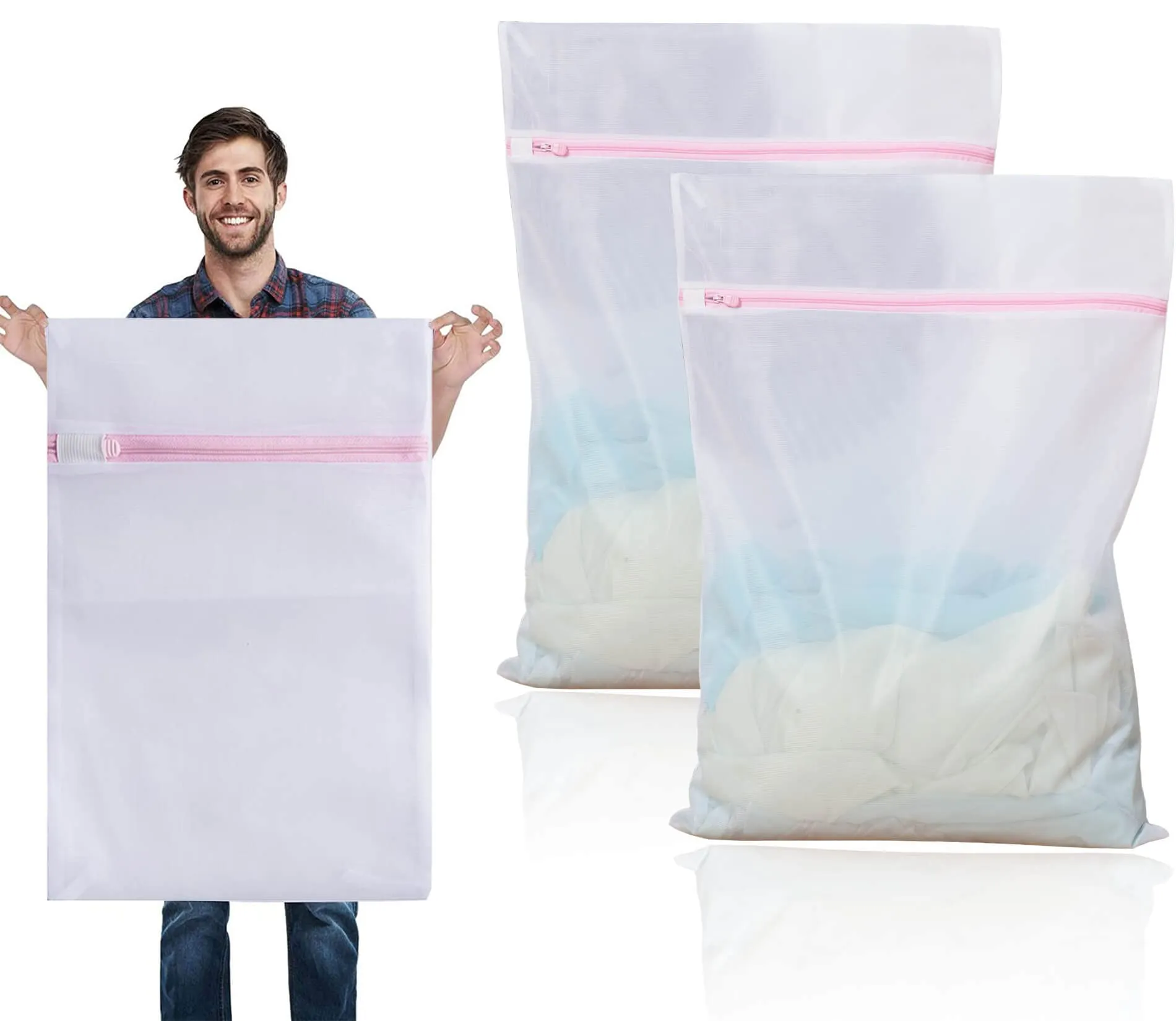 Dmjia Sacchetti Lavatrice in Rete, 60 x 90 cm, 2 Pezzi - immagine 1