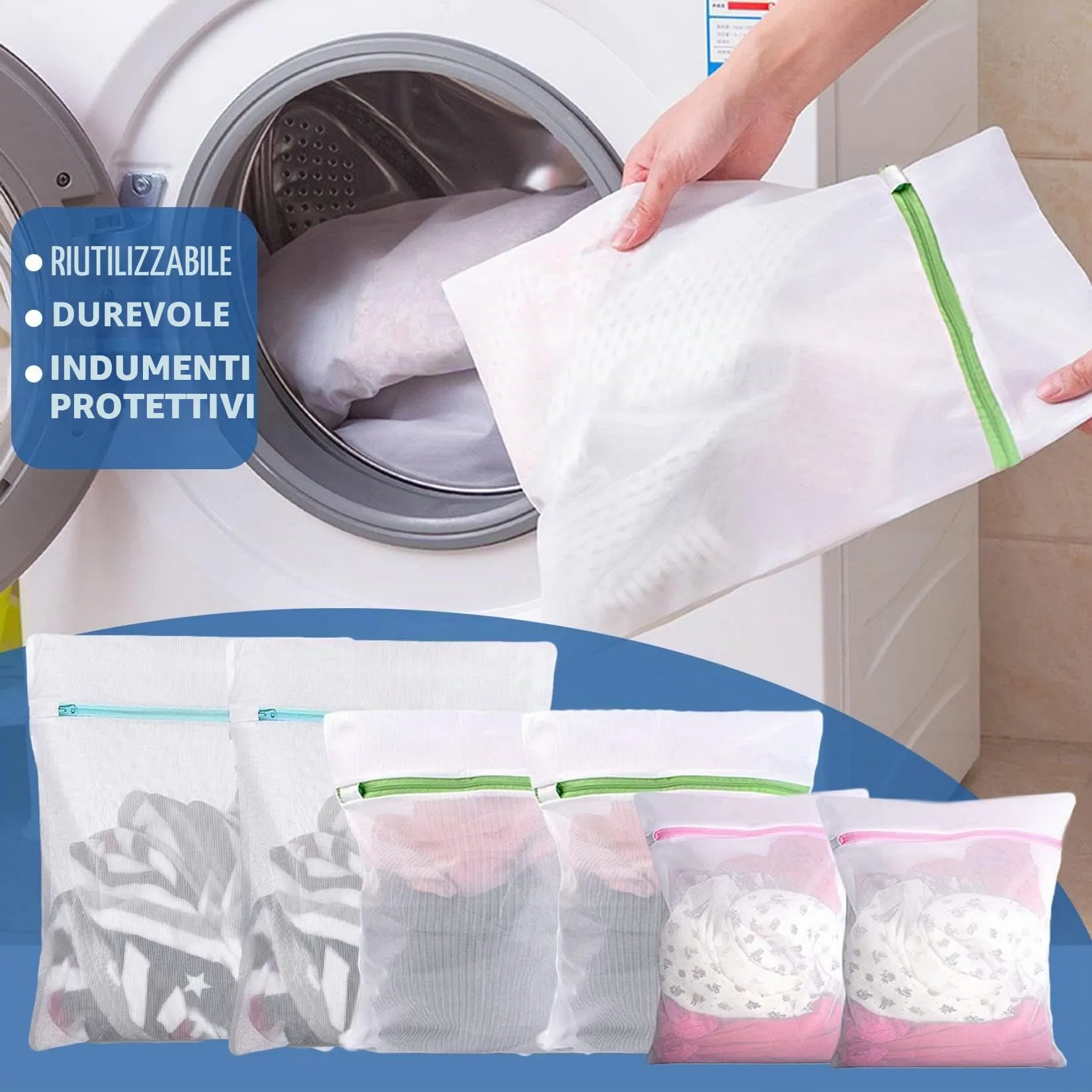 Dmjia Sacchetti per Lavatrice Biancheria, 6 Pezzi, 3 Dimensioni - immagine 6