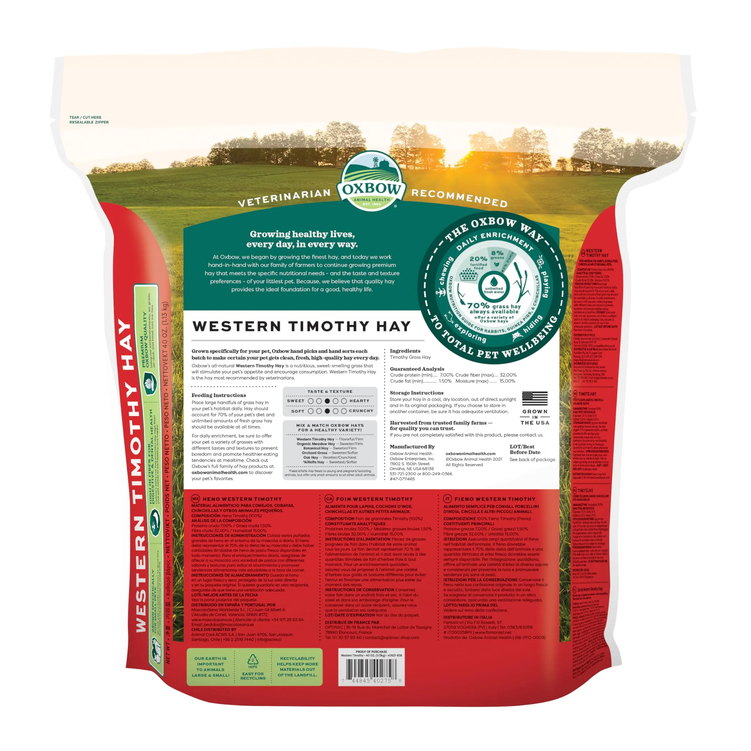 Oxbow Western Timothy Hay 1.13 kg - immagine 2