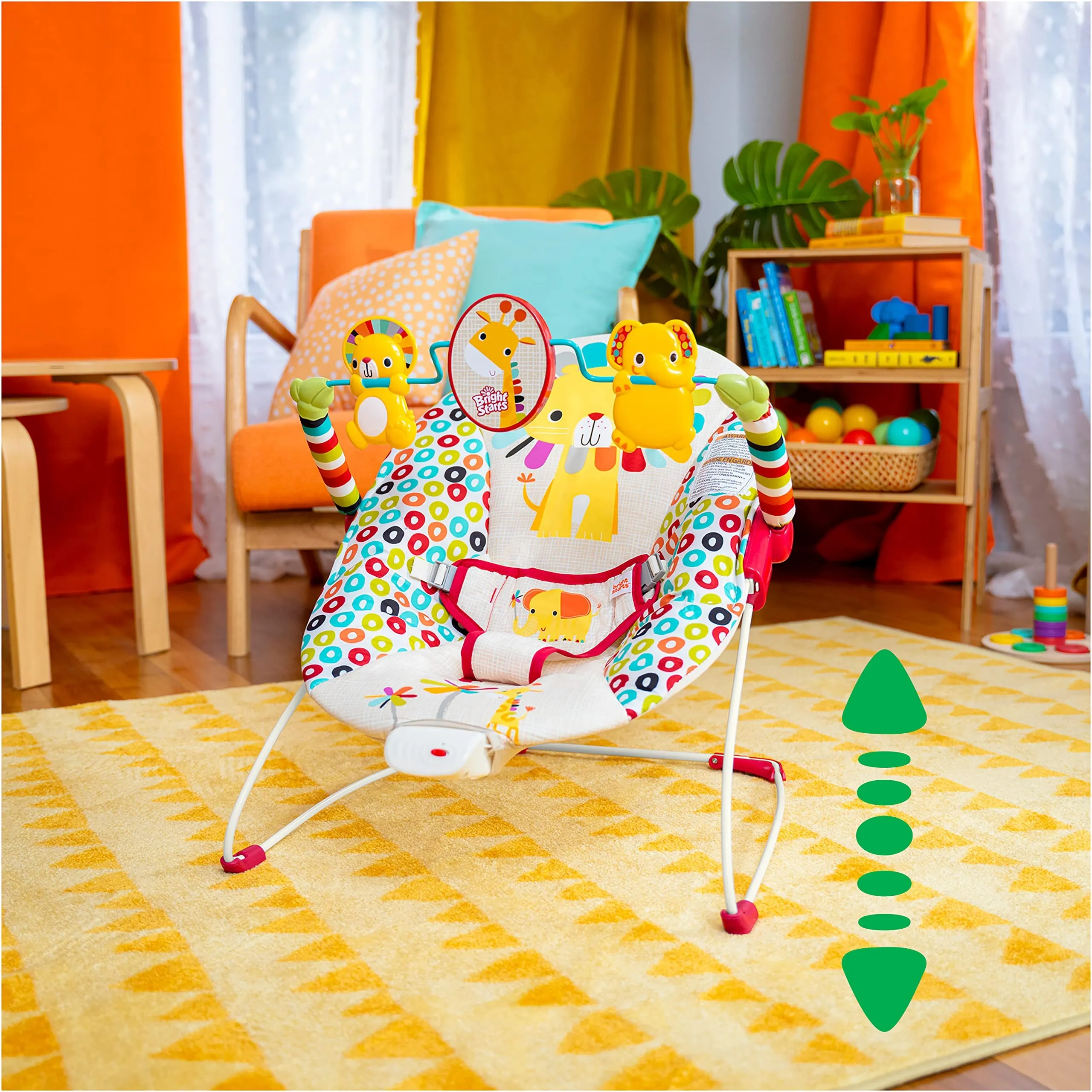 Bright Starts Seggiolino Vibrante Playful Paradise per Neonati 0-6 Mesi - immagine 2