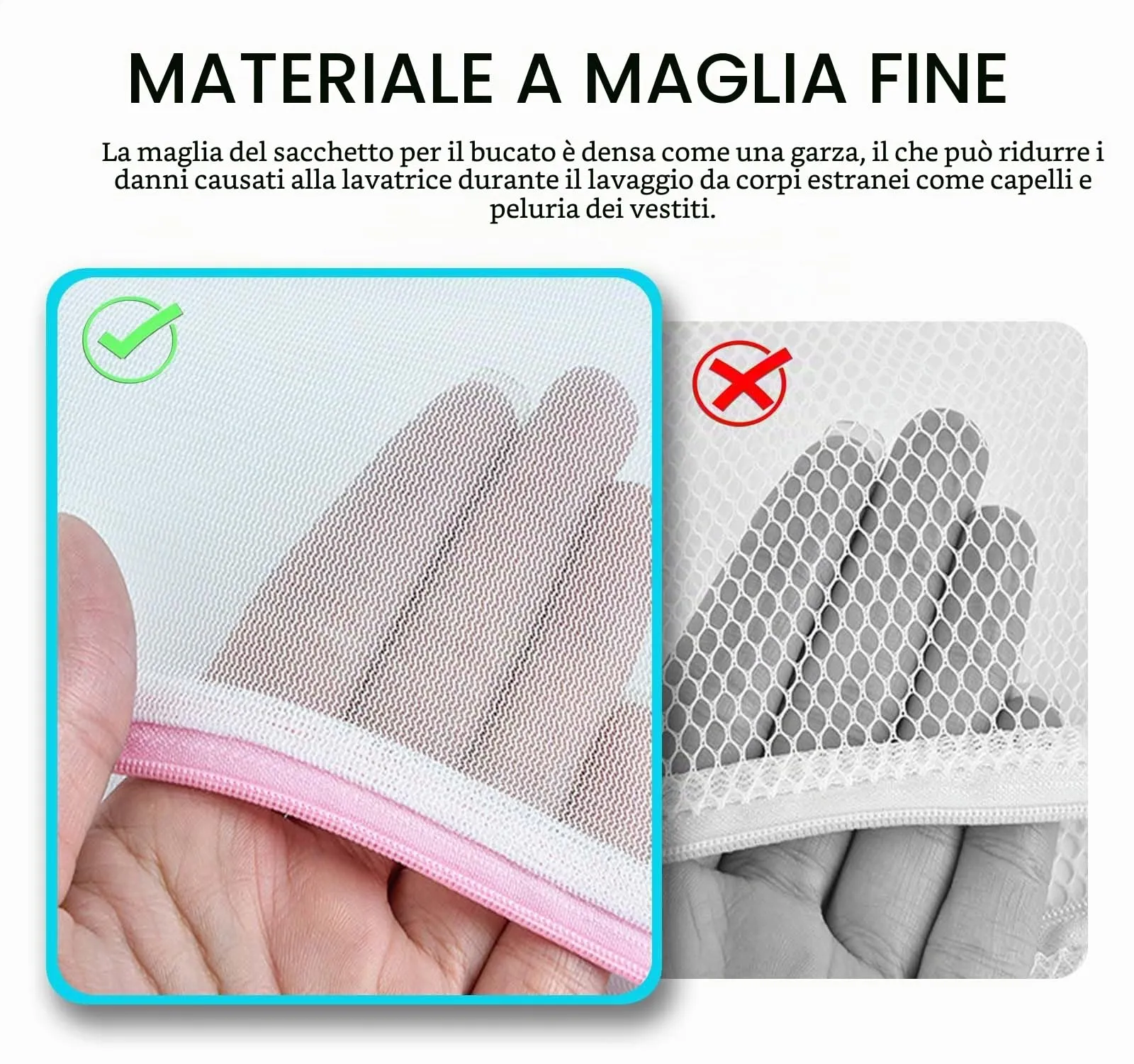 Dmjia Sacchetti Lavatrice Biancheria, 3 Pezzi (S, M, L) - immagine 4