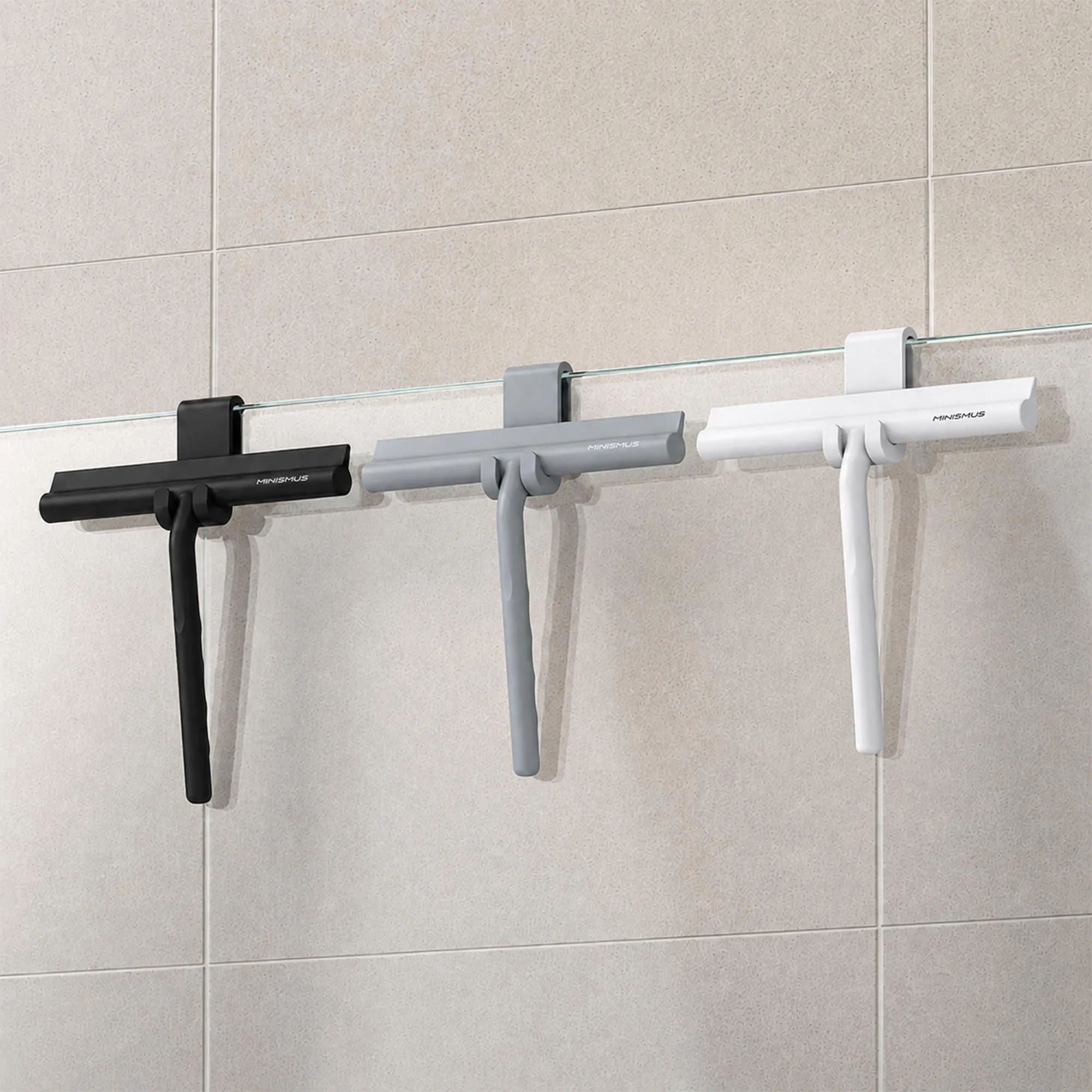 Minismus Tergivetro in Silicone per Doccia, Vetri e Specchi, 21 cm, Nero - immagine 3