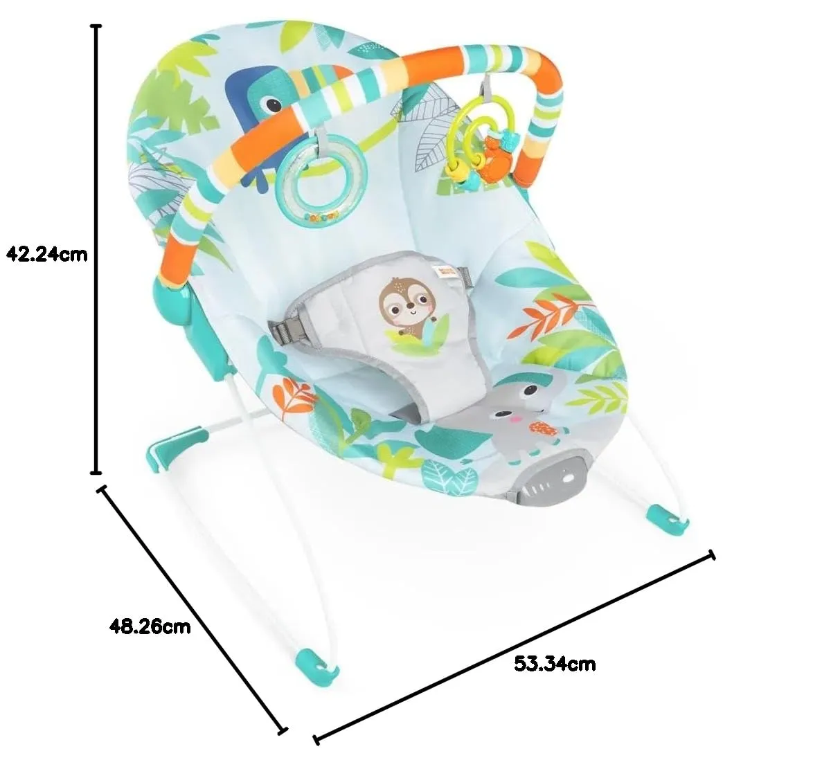Bright Starts Seggiolino Vibrante Rilassante Rainforest Vibes, 0-6 Mesi, fino a 9 kg - immagine 10