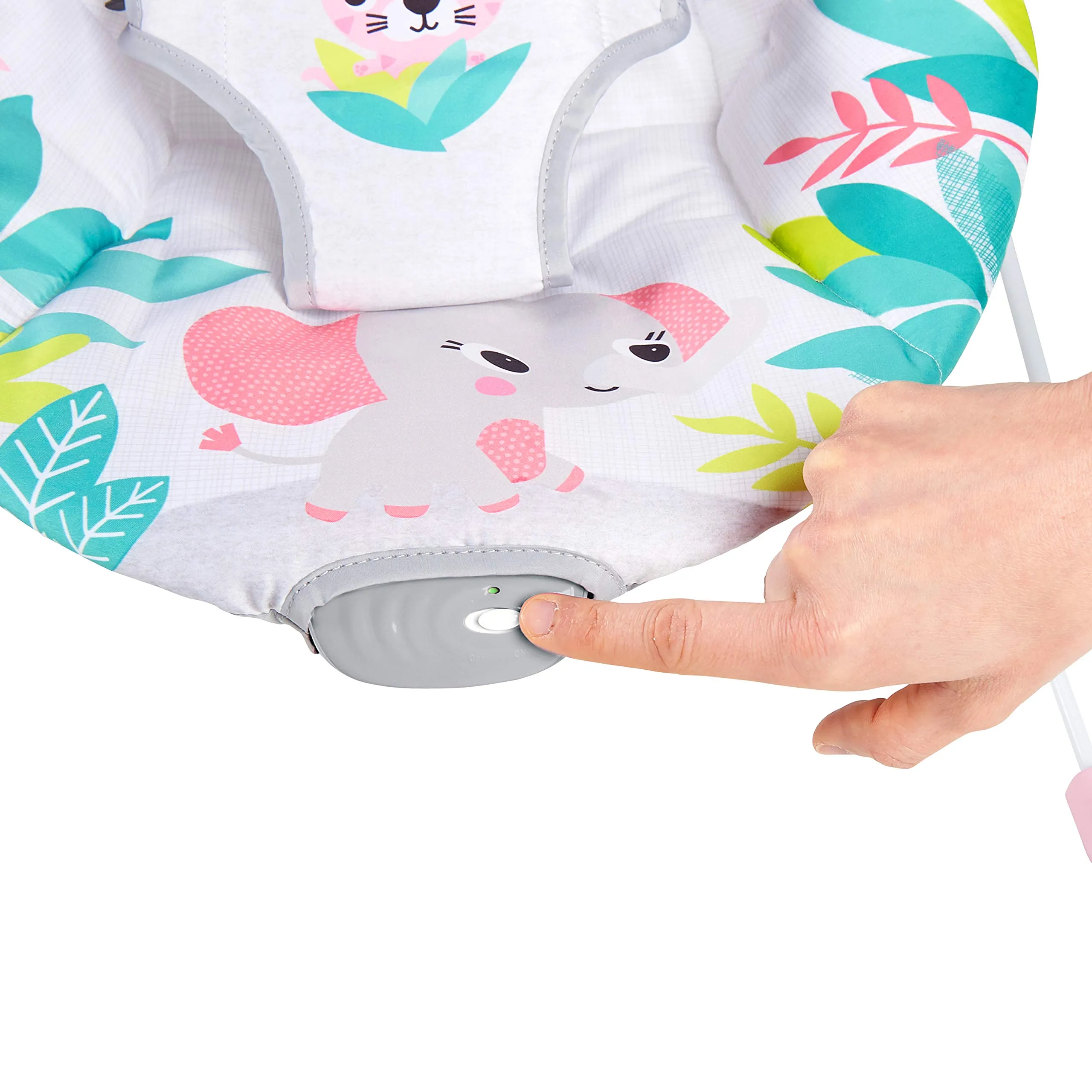 Bright Starts Seggiolino Vibrante Rilassante Flamingo Vibes, Rosa, 0-6 Mesi - immagine 3