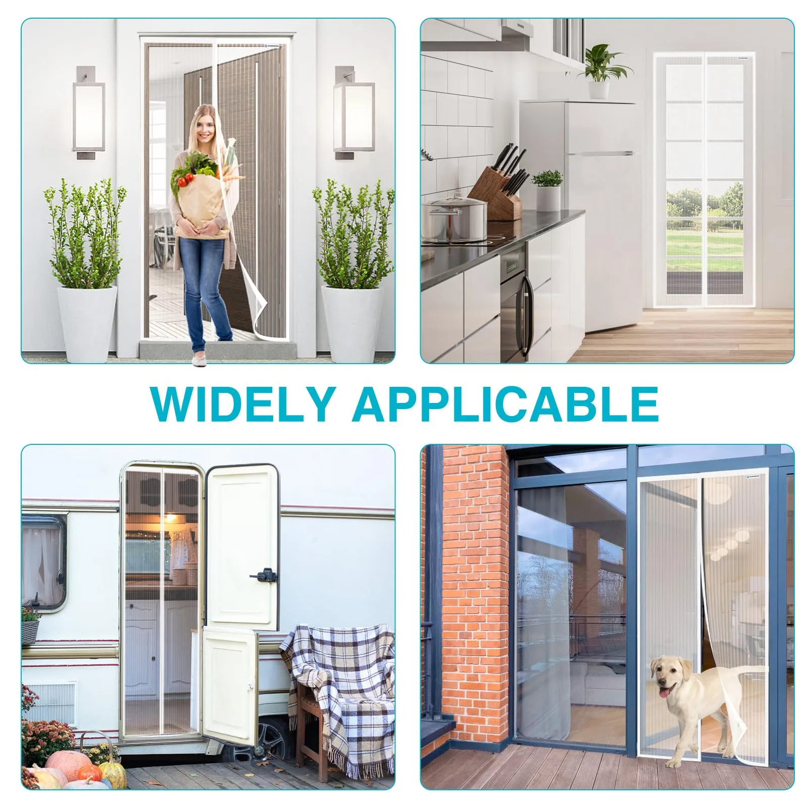 design4door Zanzariera Magnetica per Porta Finestra, 105 x 245 cm, Bianco - immagine 6