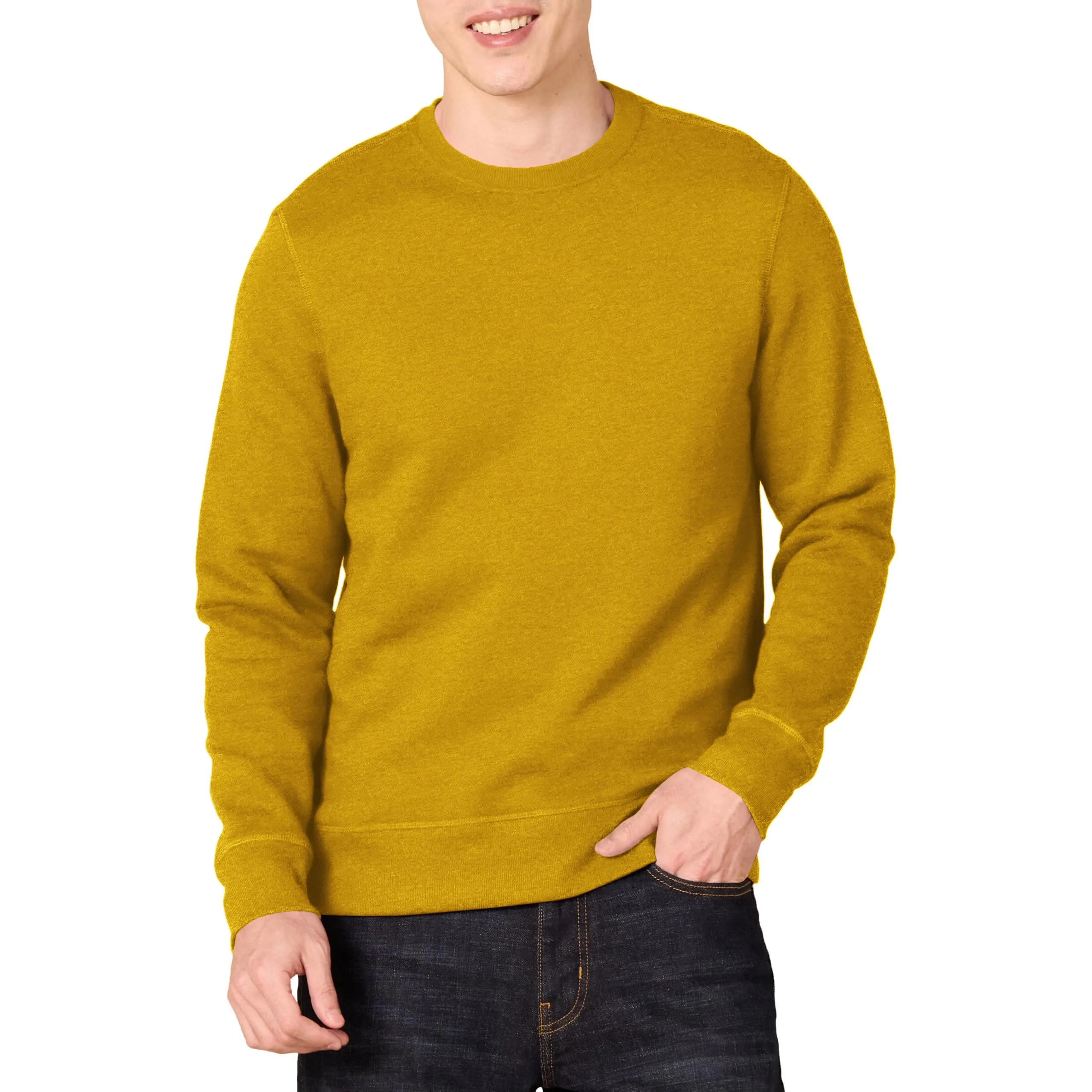 Amazon Essentials Felpa Girocollo in Pile Uomo, Oro, XXL - immagine 1