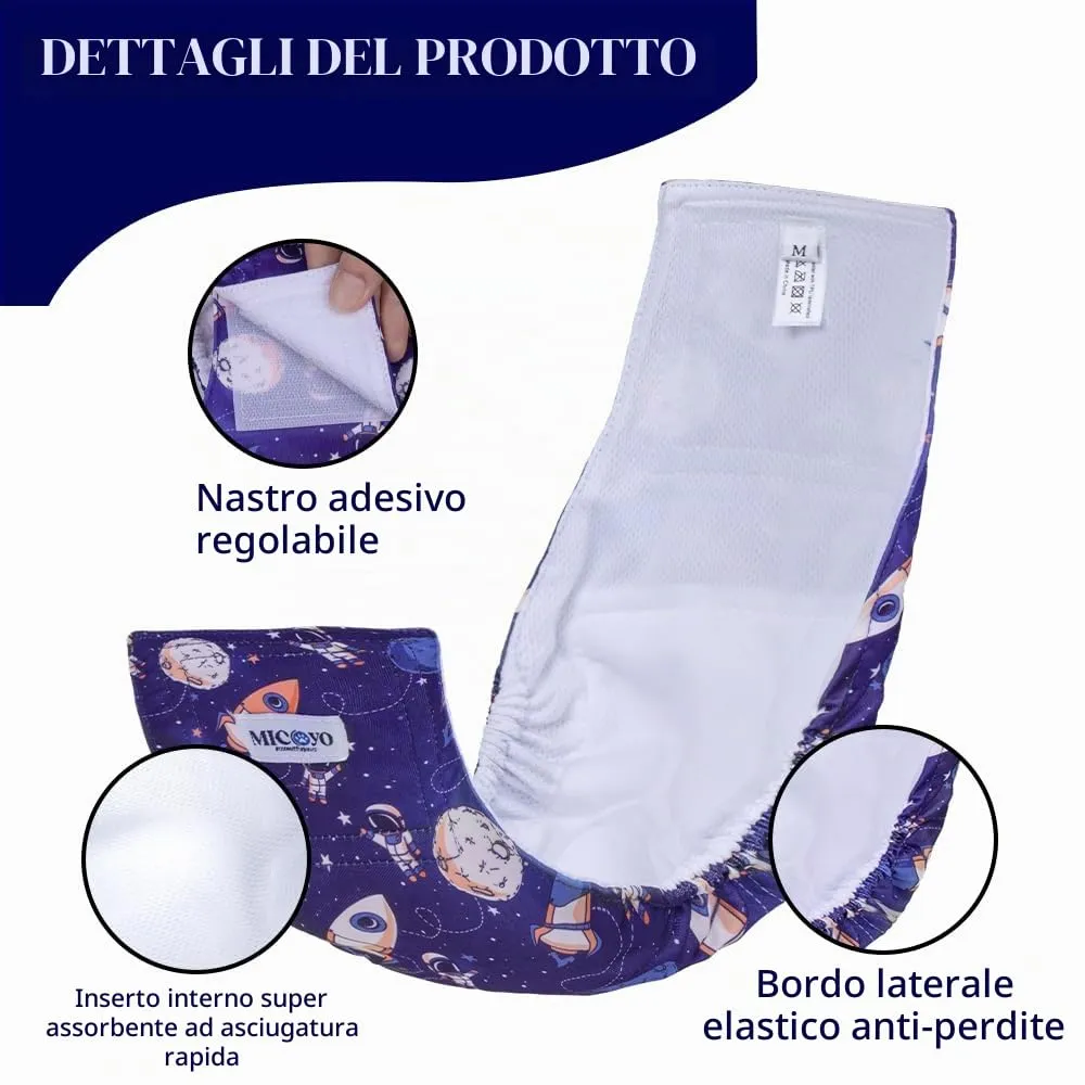 MICOOYO Fasce per pancia per cani maschi, pannolini riutilizzabili e lavabili, confezione da 3, Small (S) - immagine 3