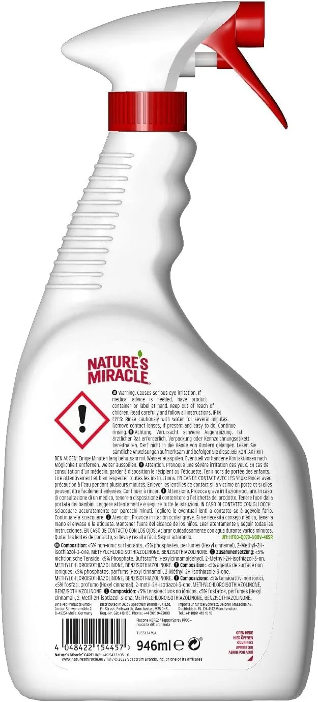Nature's Miracle Stain & Odour Remover for Cats, 946 ml - immagine 2