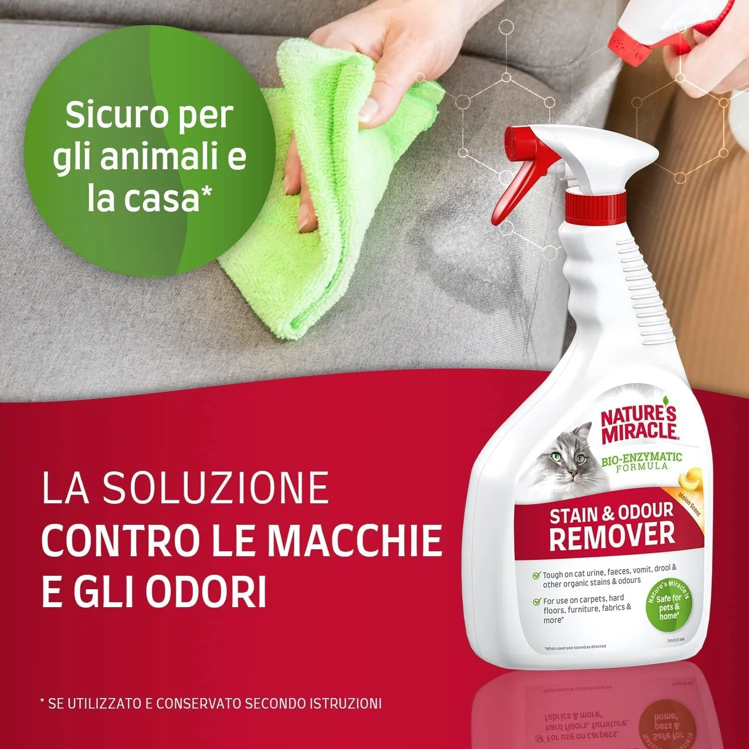 Nature's Miracle Stain & Odour Remover for Cats, 946 ml - immagine 3