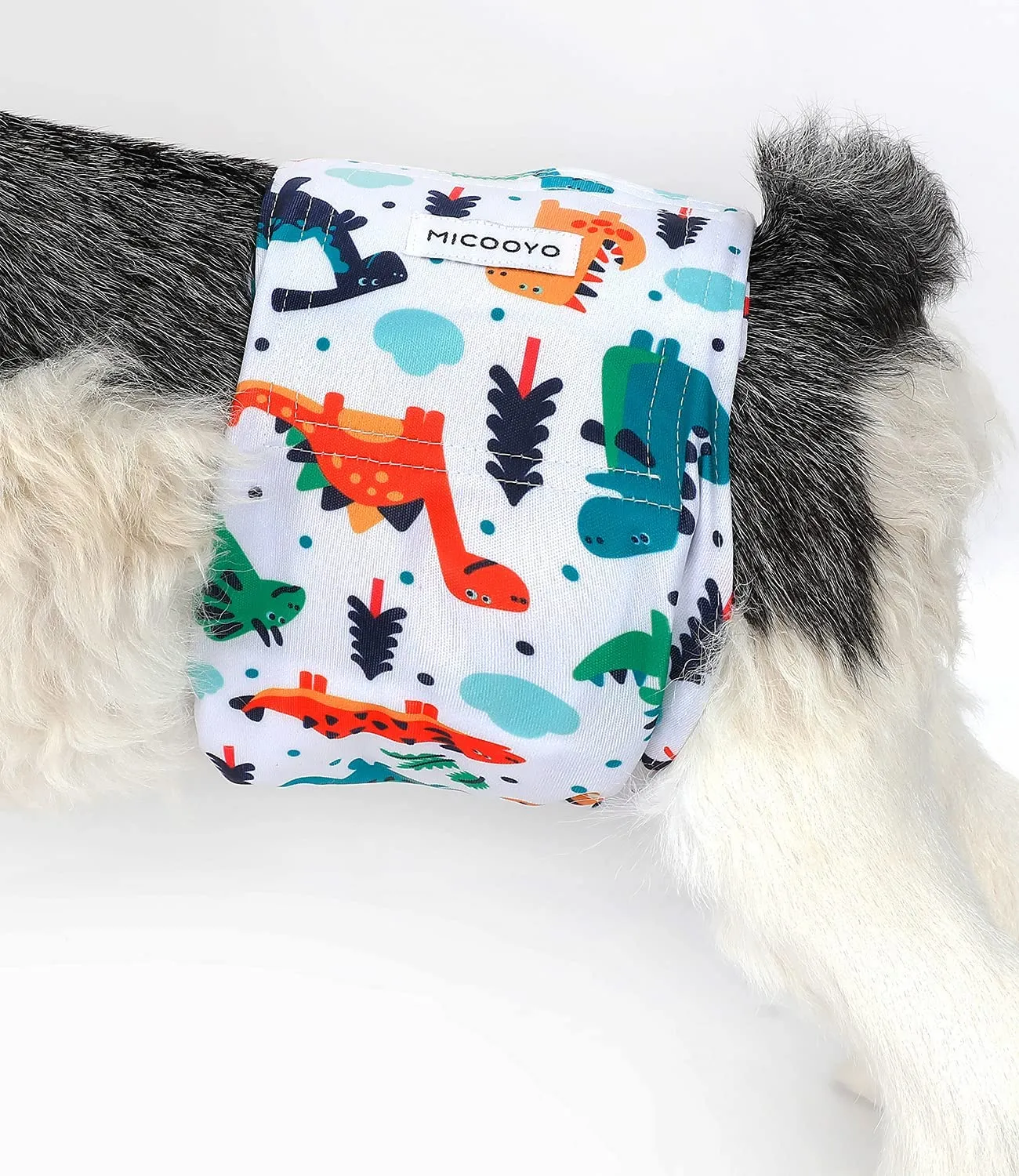 Micooyo Pannolini Riutilizzabili per Cani Maschi, Fasce Addominali Lavabili, Taglia L, Confezione da 3 (Animali, Frutta, Auto) - immagine 3