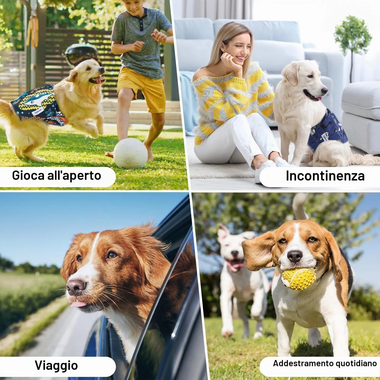 VUNCESSIN Pannolini lavabili per cani maschi, Taglia L, 3 pezzi - immagine 7