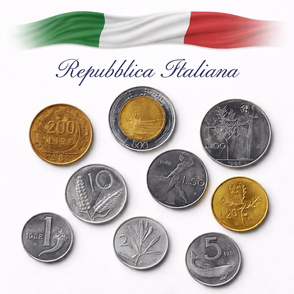 LaVecchiaScatola Set Monete Lire Repubblica Italiana Non Circolate Valori Misti - immagine 1