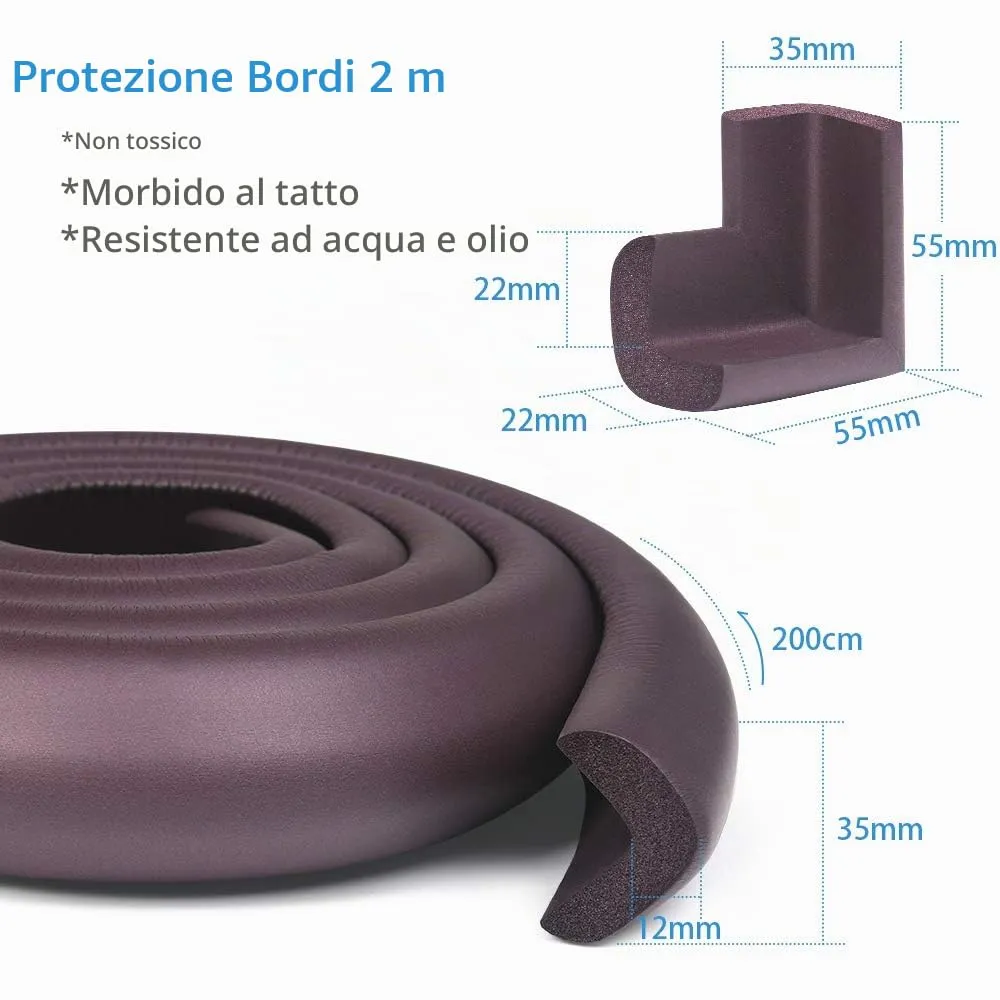 Vicloon Protezioni per Bordi e Angoli in Schiuma Anti Collisione per Bambini e Neonati - immagine 2