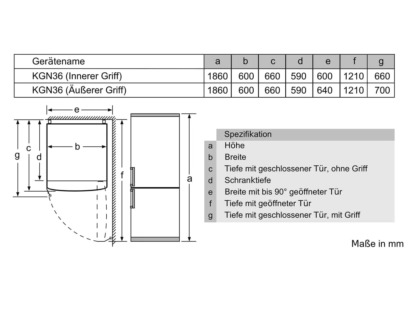 Bosch Serie 2 KGN36NLEA Total No Frost Refrigerator 186x60cm Silver - immagine 7