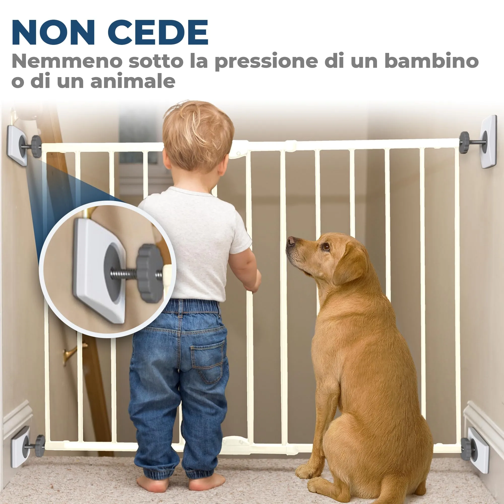 Hoffenbach Protezioni Antiscivolo per Cancelletto per Bambini e Cani, 4 pezzi - immagine 6