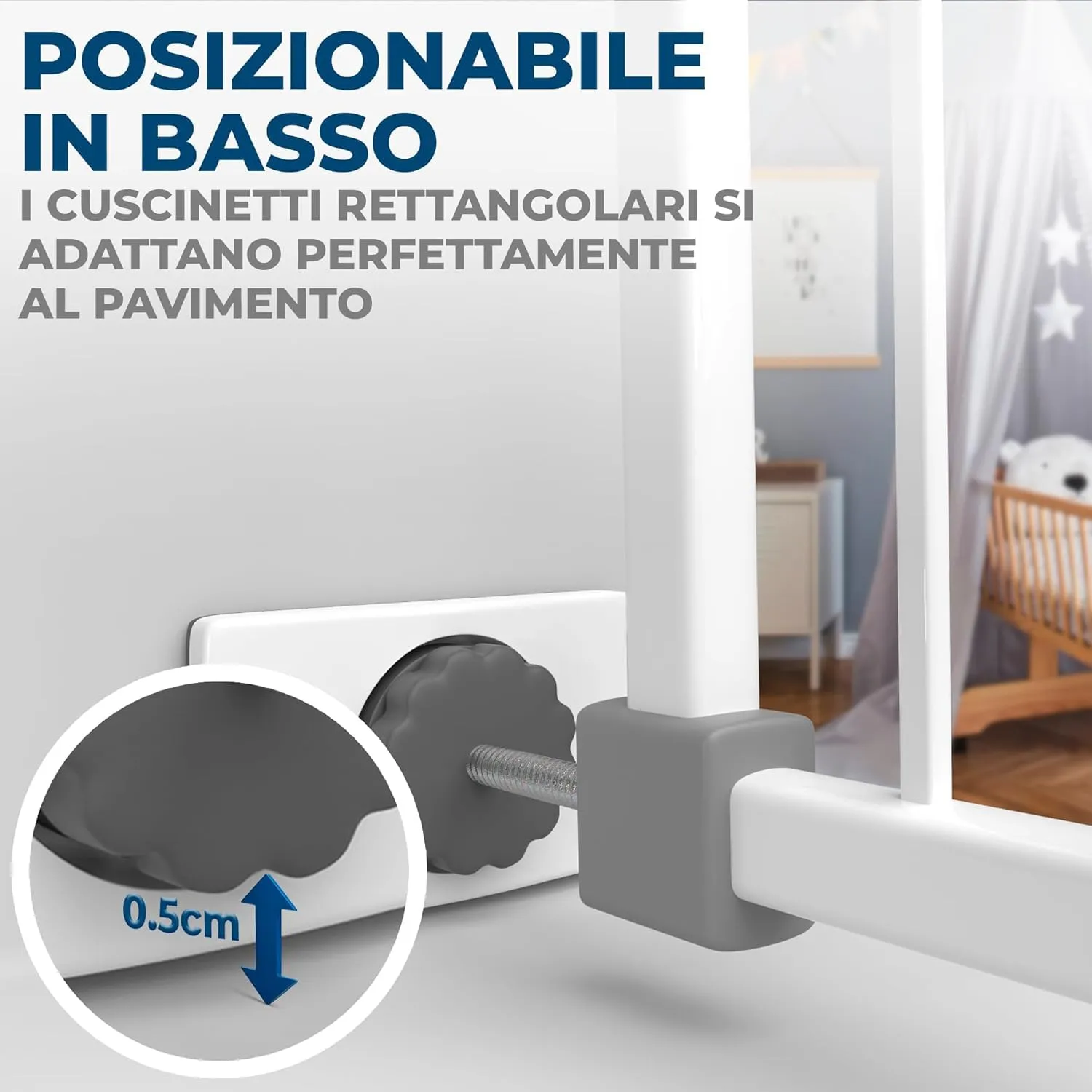 Hoffenbach Protezioni Antiscivolo per Cancelletto per Bambini e Cani, 4 pezzi - immagine 7