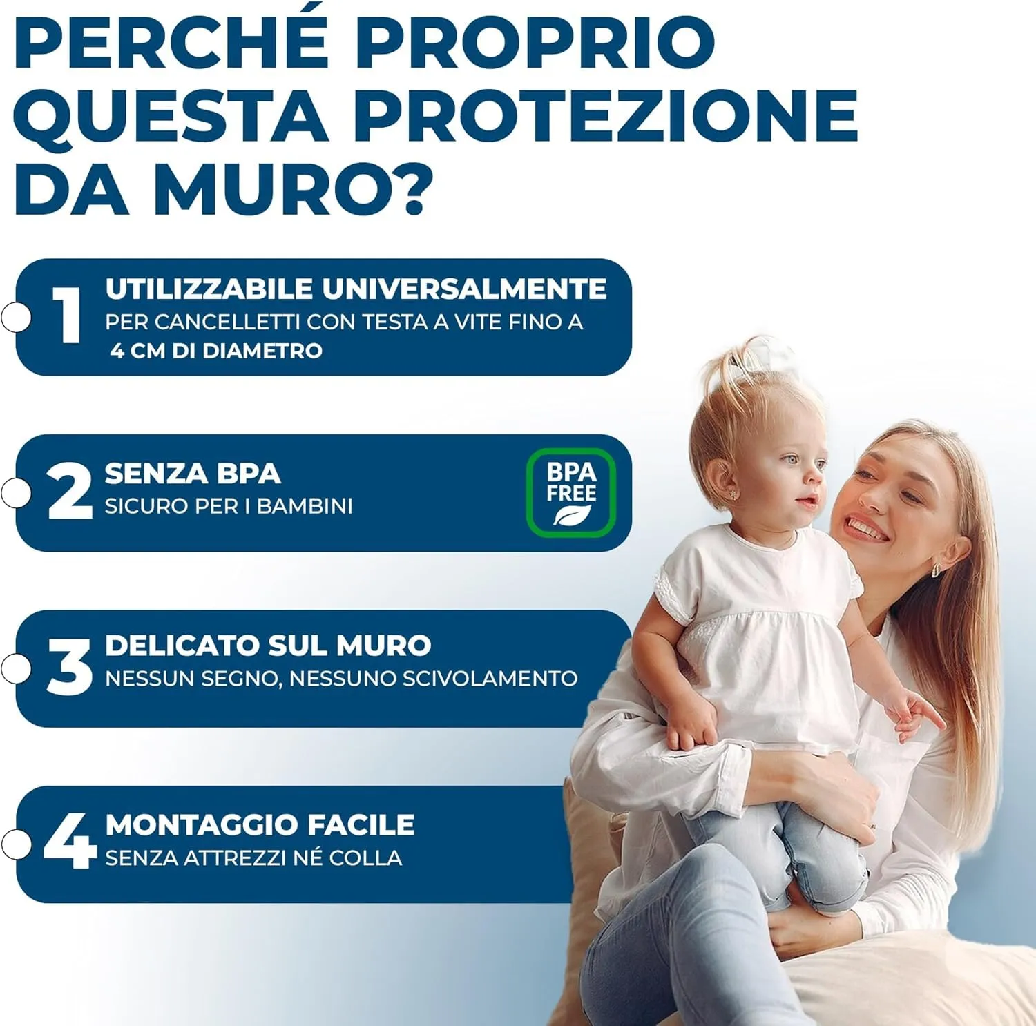 Hoffenbach Protezioni Antiscivolo per Cancelletto per Bambini e Cani, 4 pezzi - immagine 9