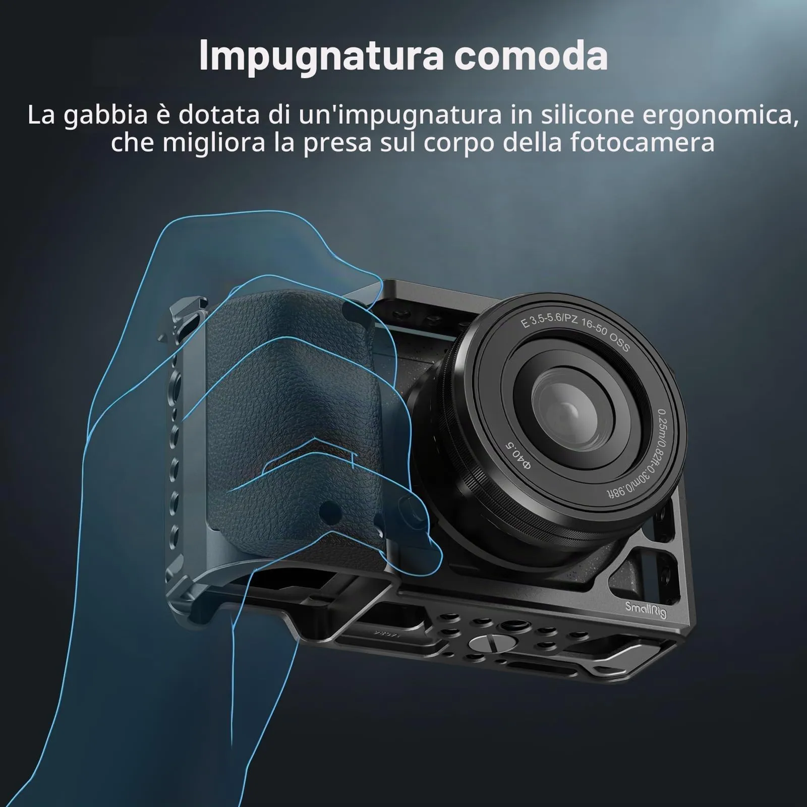 SmallRig Cage con Impugnatura in Silicone per Sony A6100 A6300 A6400 3164 - immagine 3