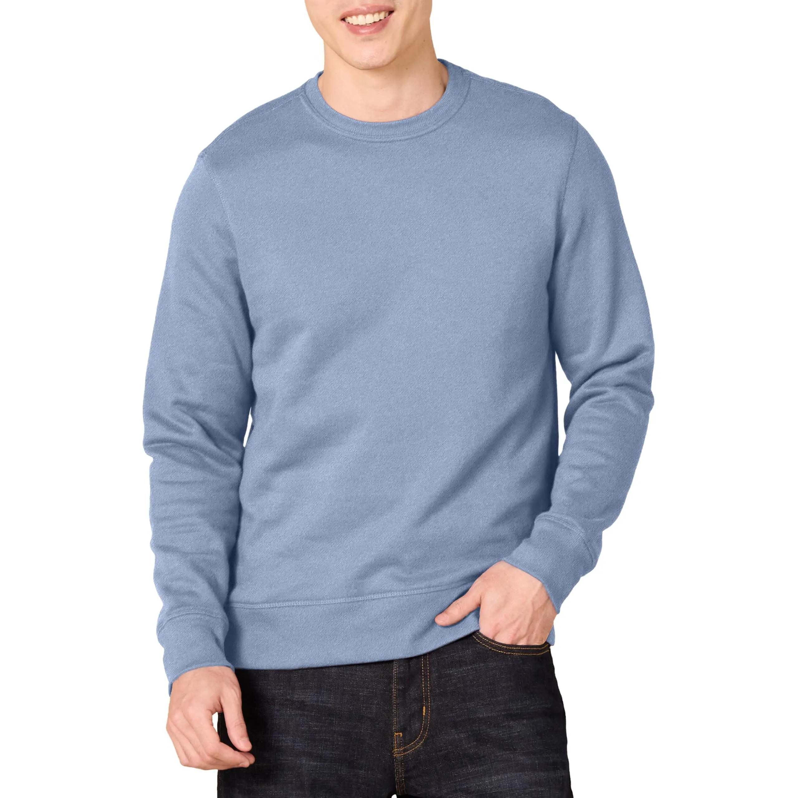 Amazon Essentials Felpa Girocollo in Pile Uomo, Blu Ardesia, L - immagine 1